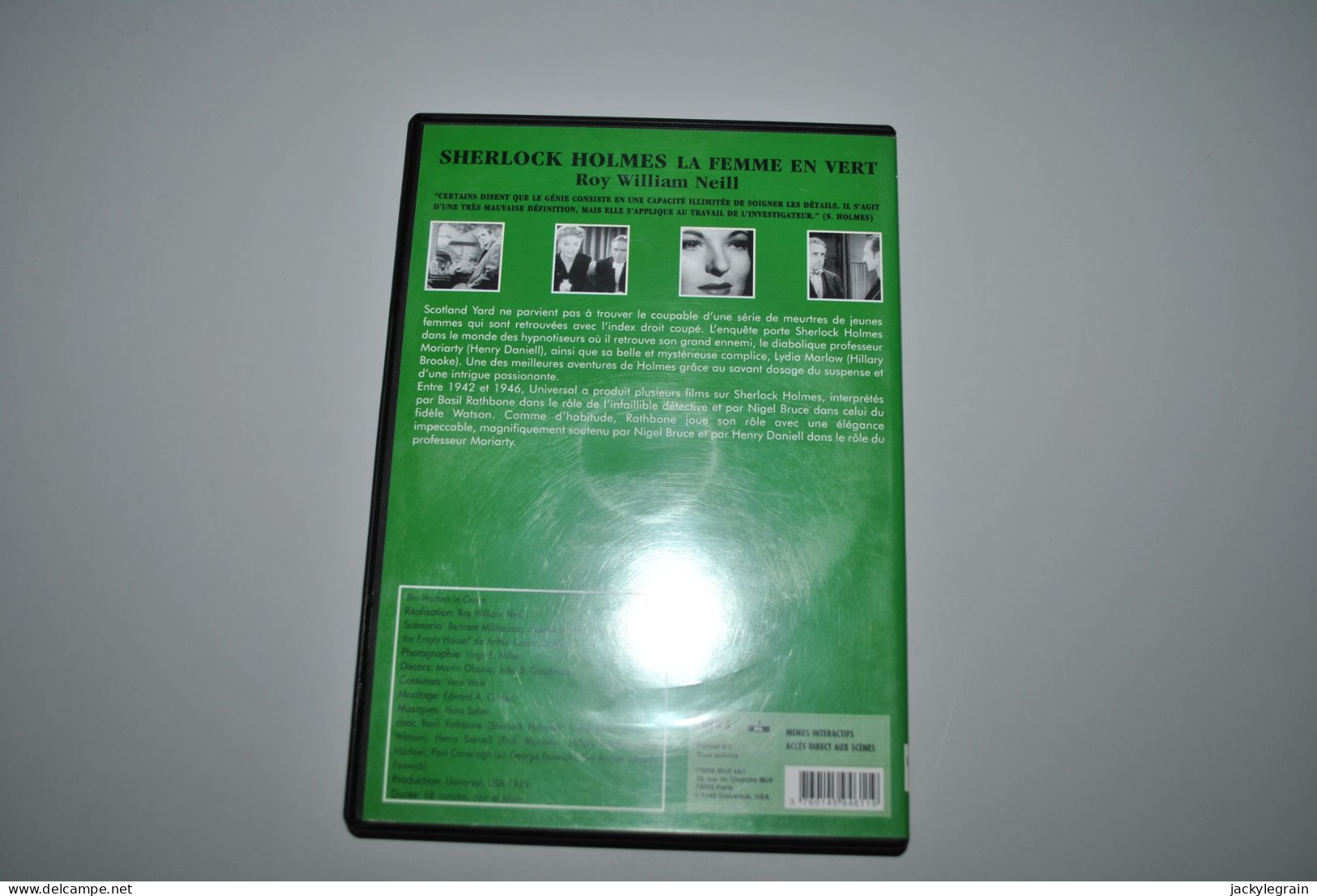 DVD "Femme En Vert"/Sherlock Holmes VO Anglais/ST Français Comme Neuf Vente En Belgique Uniquement Envoi Bpost 3 € - Krimis & Thriller