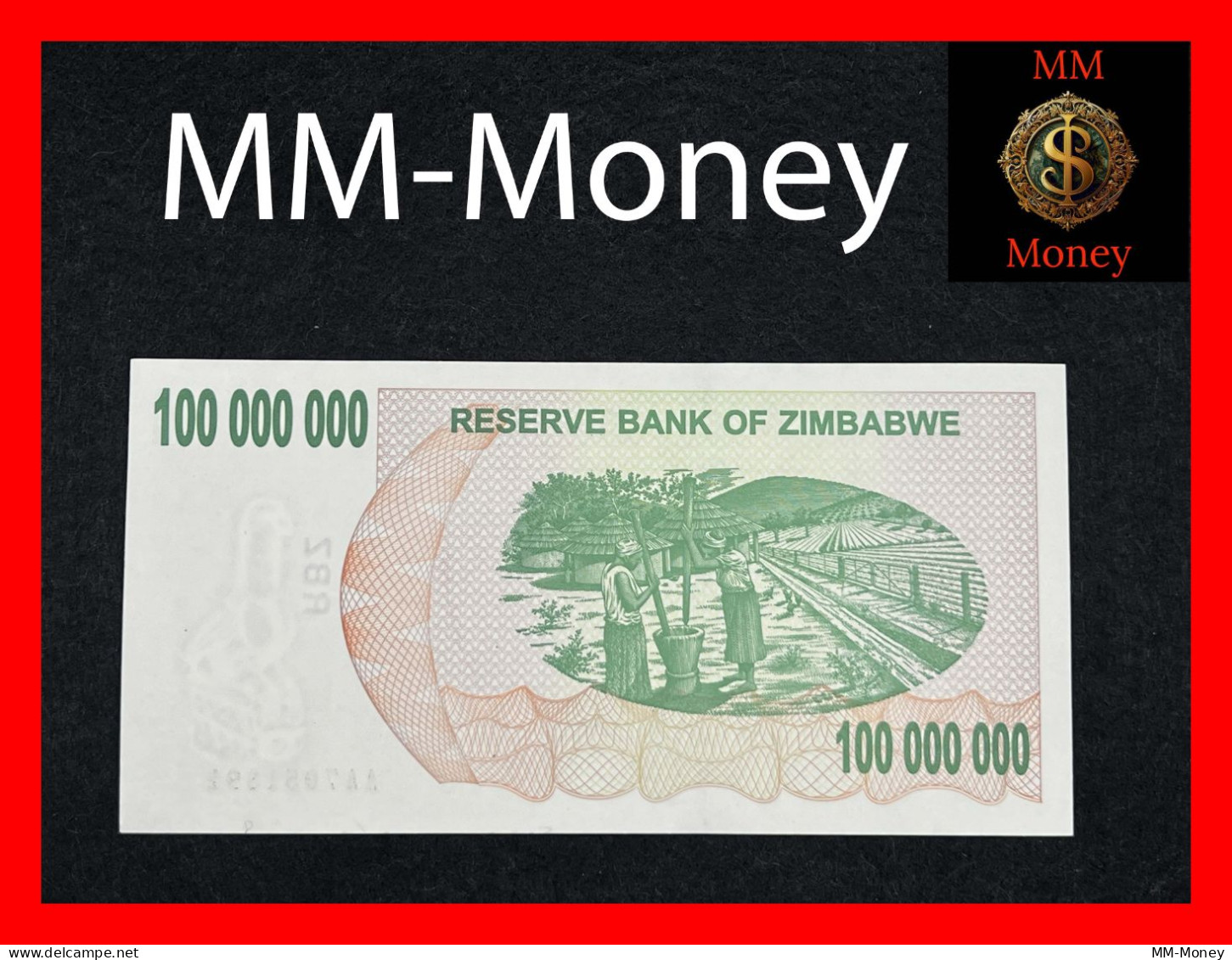 ZIMBABWE  100.000.000  100000000 $   2.5.2008  P.  58    UNC - Zimbabwe