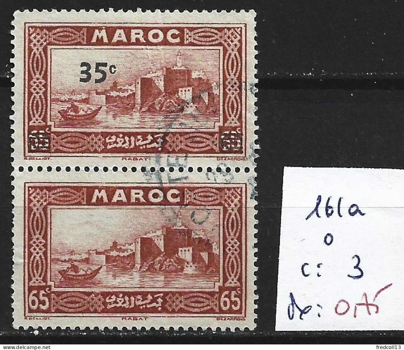MAROC FRANCAIS 161a Oblitéré Côte 3 € - Used Stamps
