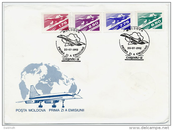 MOLDOVA 1992 Airmail Issue FDC.  Michel 10-13 - Moldavie