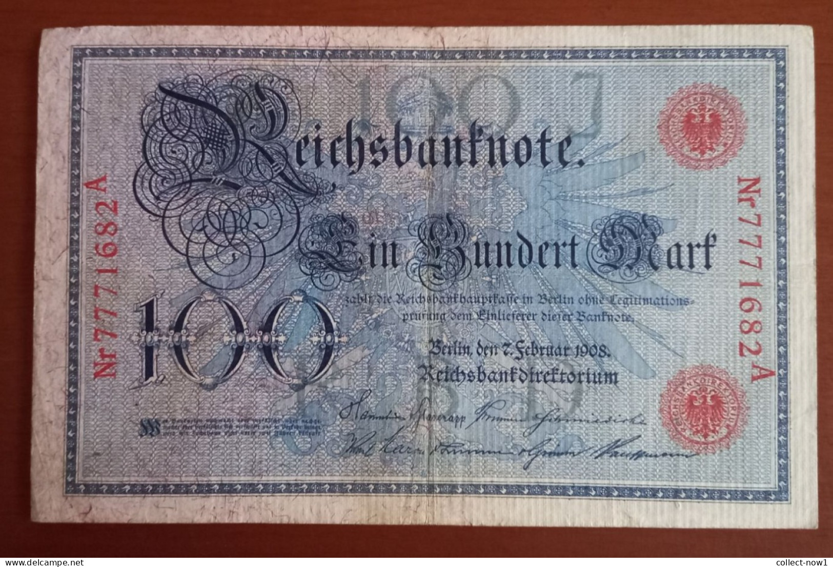 #1   ALLEMAGNE - DEUTSCHE REICH 100 MARK  - 1908 - 100 Mark