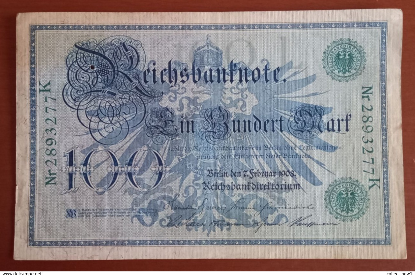 #1   ALLEMAGNE - DEUTSCHE REICH 100 MARK  - 1908 - 100 Mark