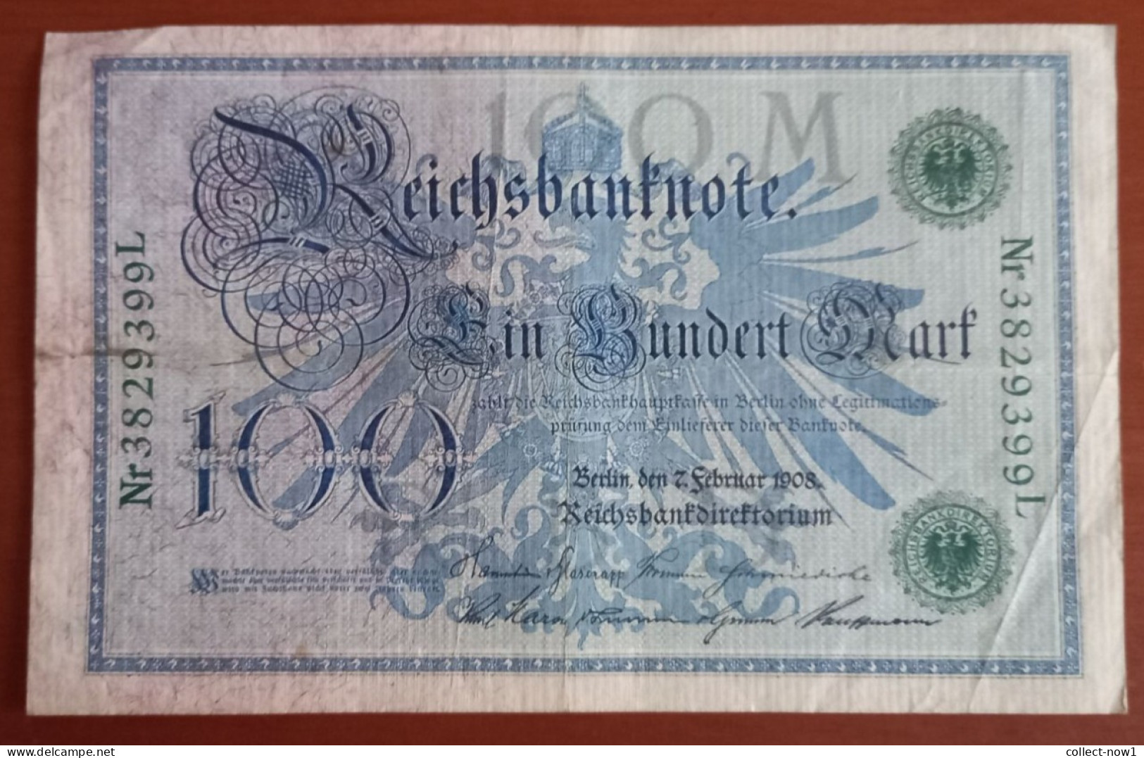 #1   ALLEMAGNE - DEUTSCHE REICH 100 MARK  - 1908 - 100 Mark