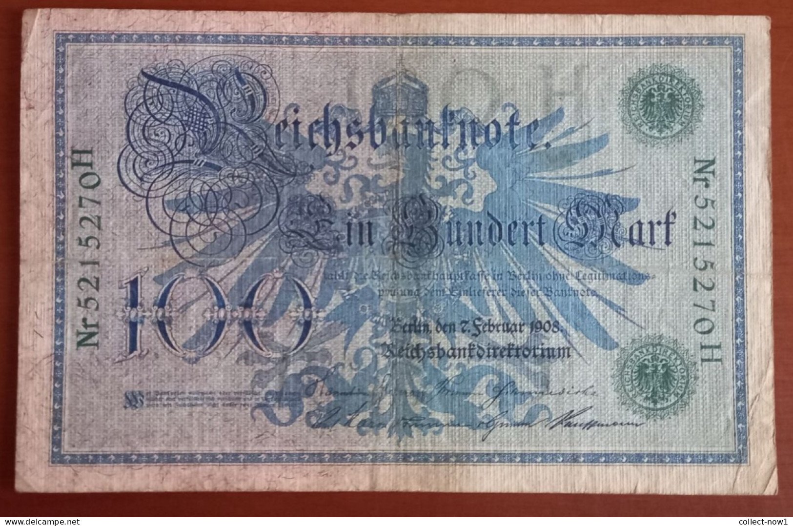 #1   ALLEMAGNE - DEUTSCHE REICH 100 MARK  - 1908 - 100 Mark