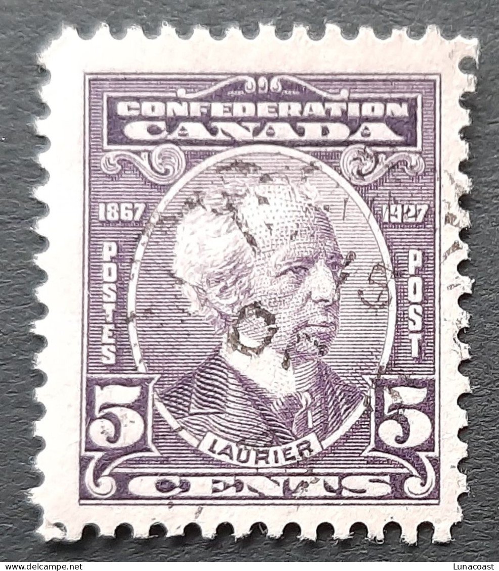 Canada 1927  USED  Sc 144,    5c Sir Wilfrid Laurier - Oblitérés