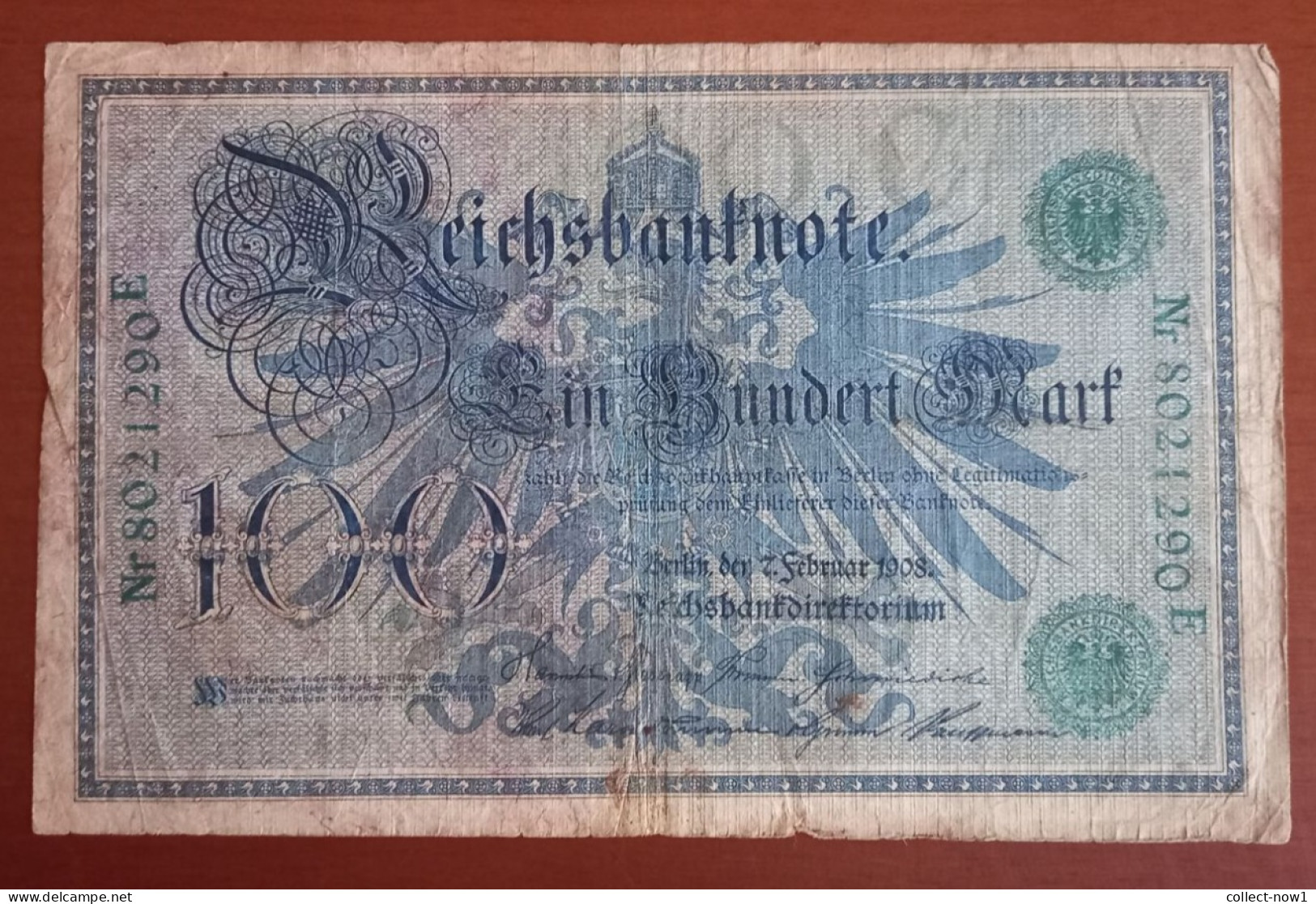 #1   ALLEMAGNE - DEUTSCHE REICH 100 MARK  - 1908 - 100 Mark