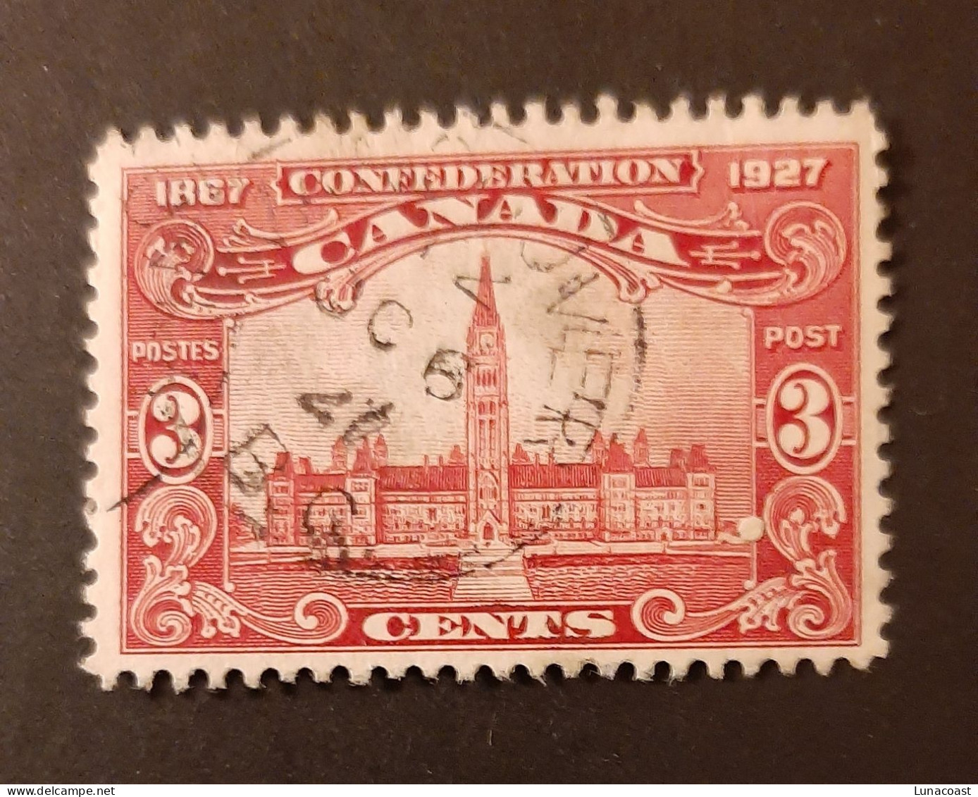 Canada 1927  USED  Sc 143,    5c Parliament Buildings - Oblitérés