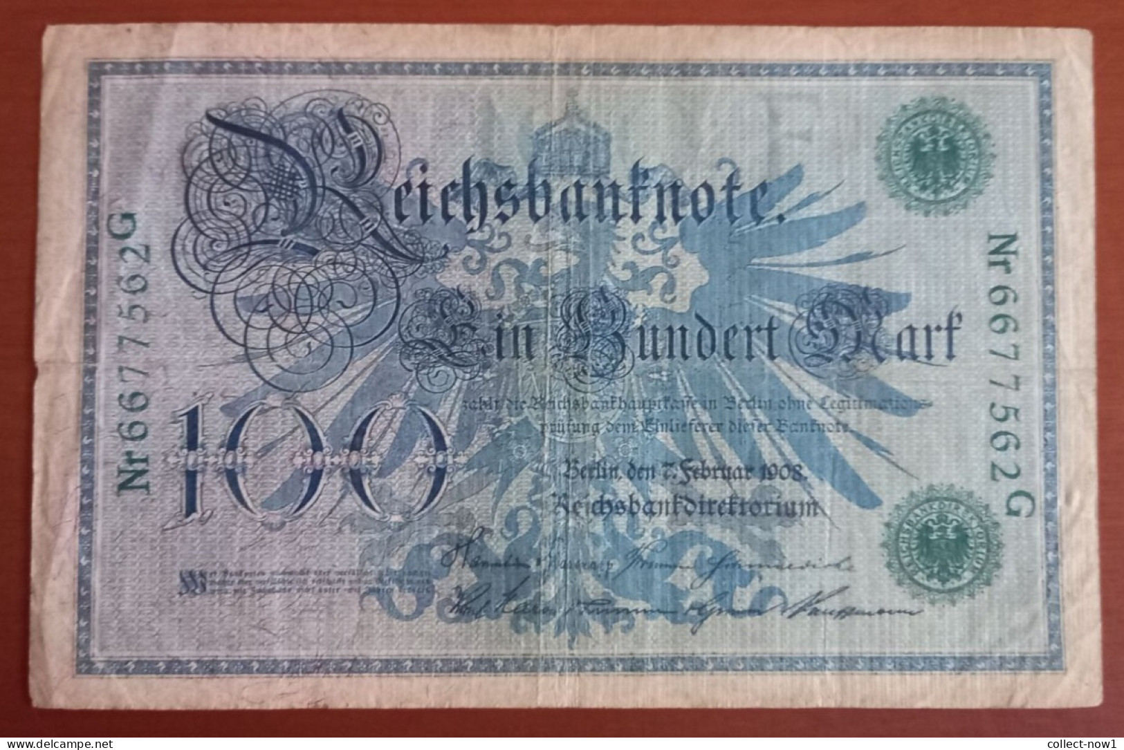 #1   ALLEMAGNE - DEUTSCHE REICH 100 MARK  - 1908 - 100 Mark