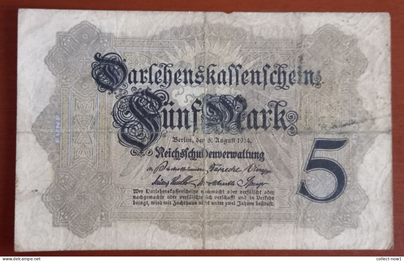 #1   ALLEMAGNE - DEUTSCHE REICH 5 MARK  - 1914 - 1.000 Mark