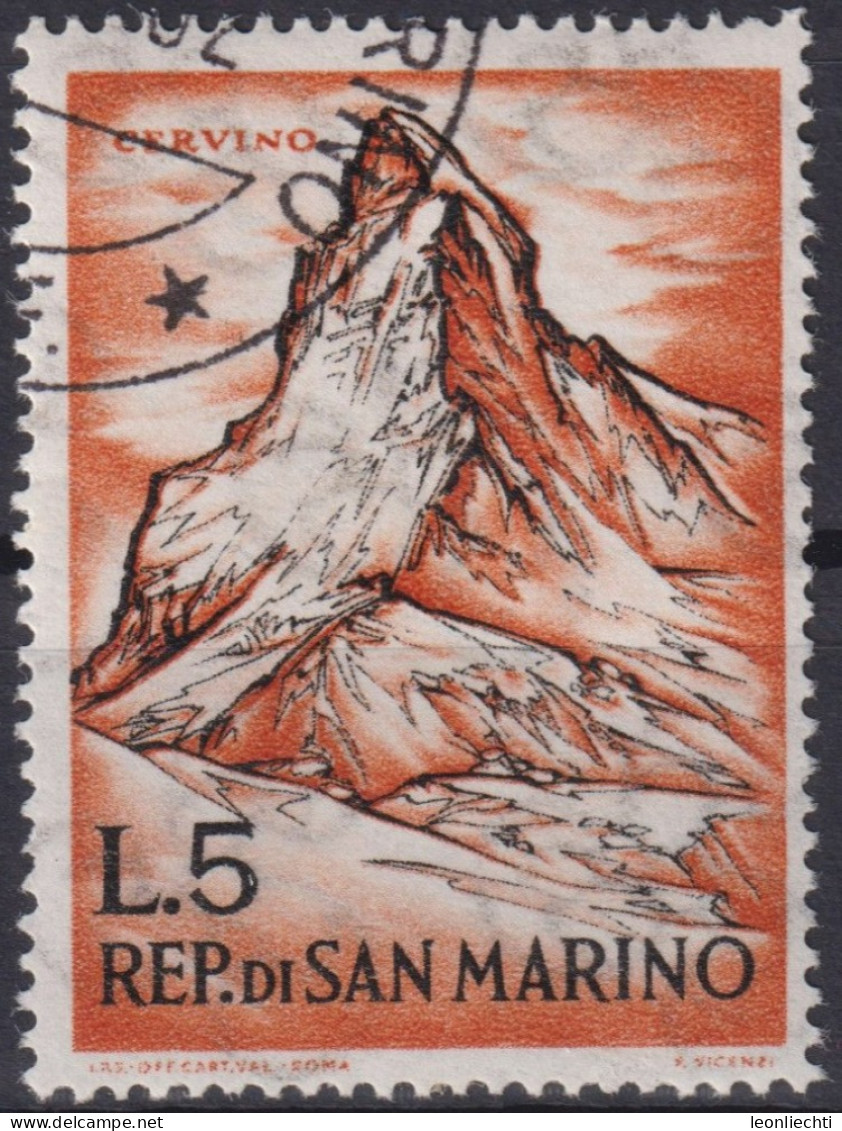 1962 San Marino ° Mi:SM 733, Sn:SM 523, Yt:SM 556, Matterhorn - Gebraucht