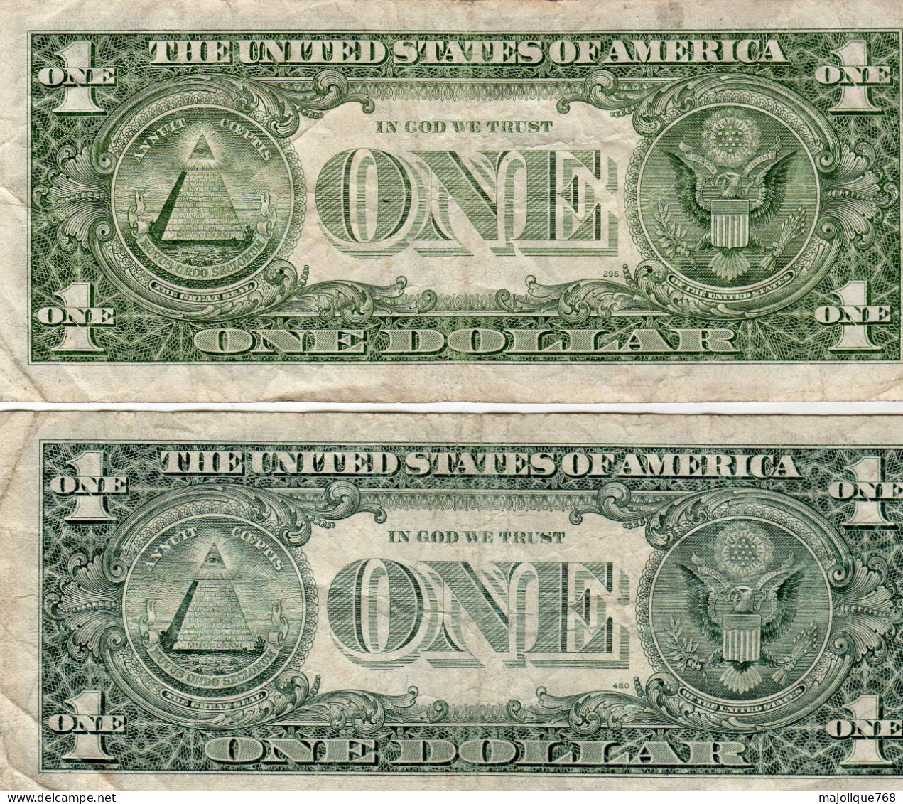 2 Billets Des Etats-Unis  Billet De 1 Dollar Année 1988 A "B  Et Dollar Année 1985 - Sets & Sammlungen