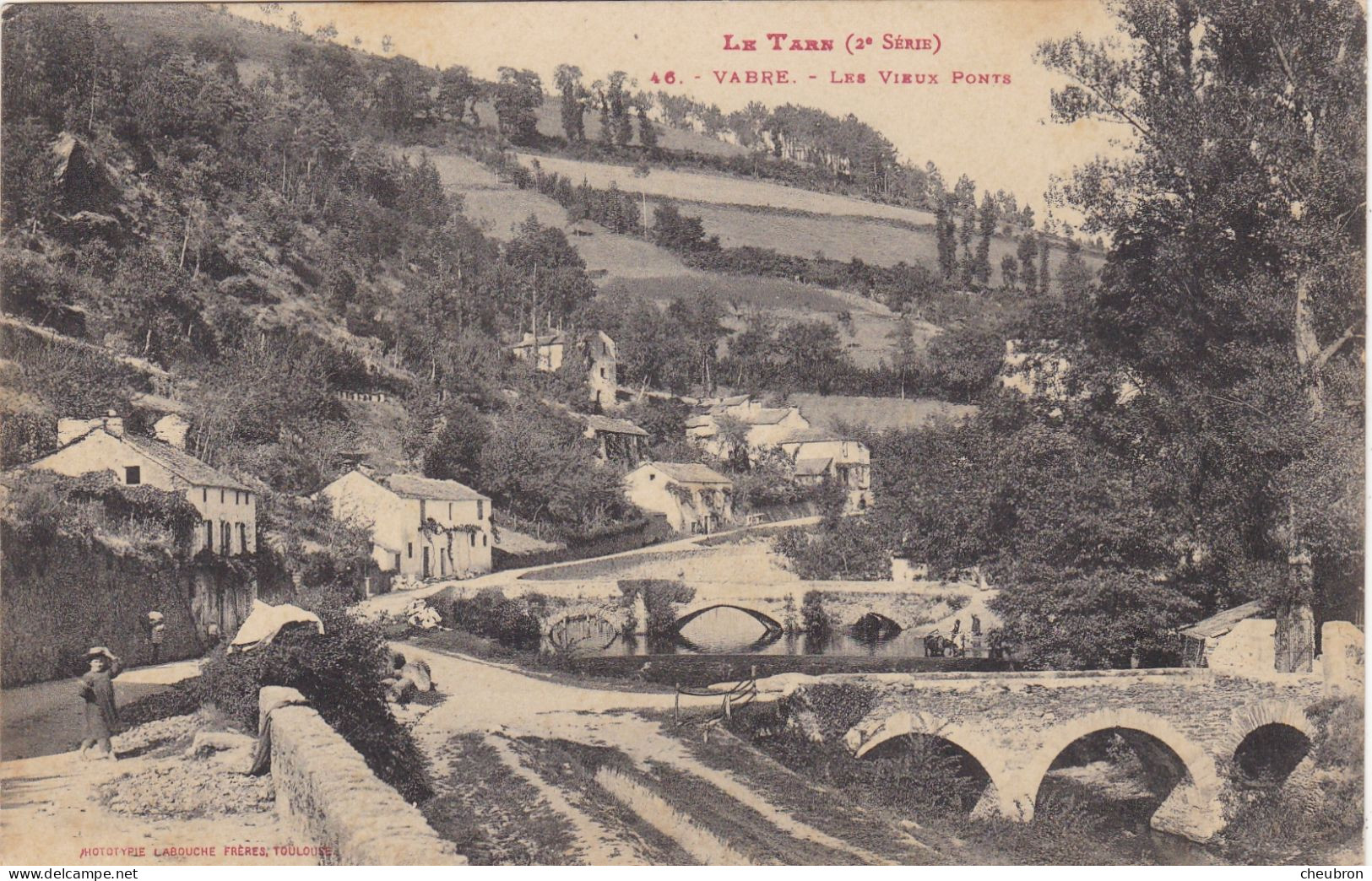 81. VABRE. CPA.  LES VIEUX PONTS - Vabre