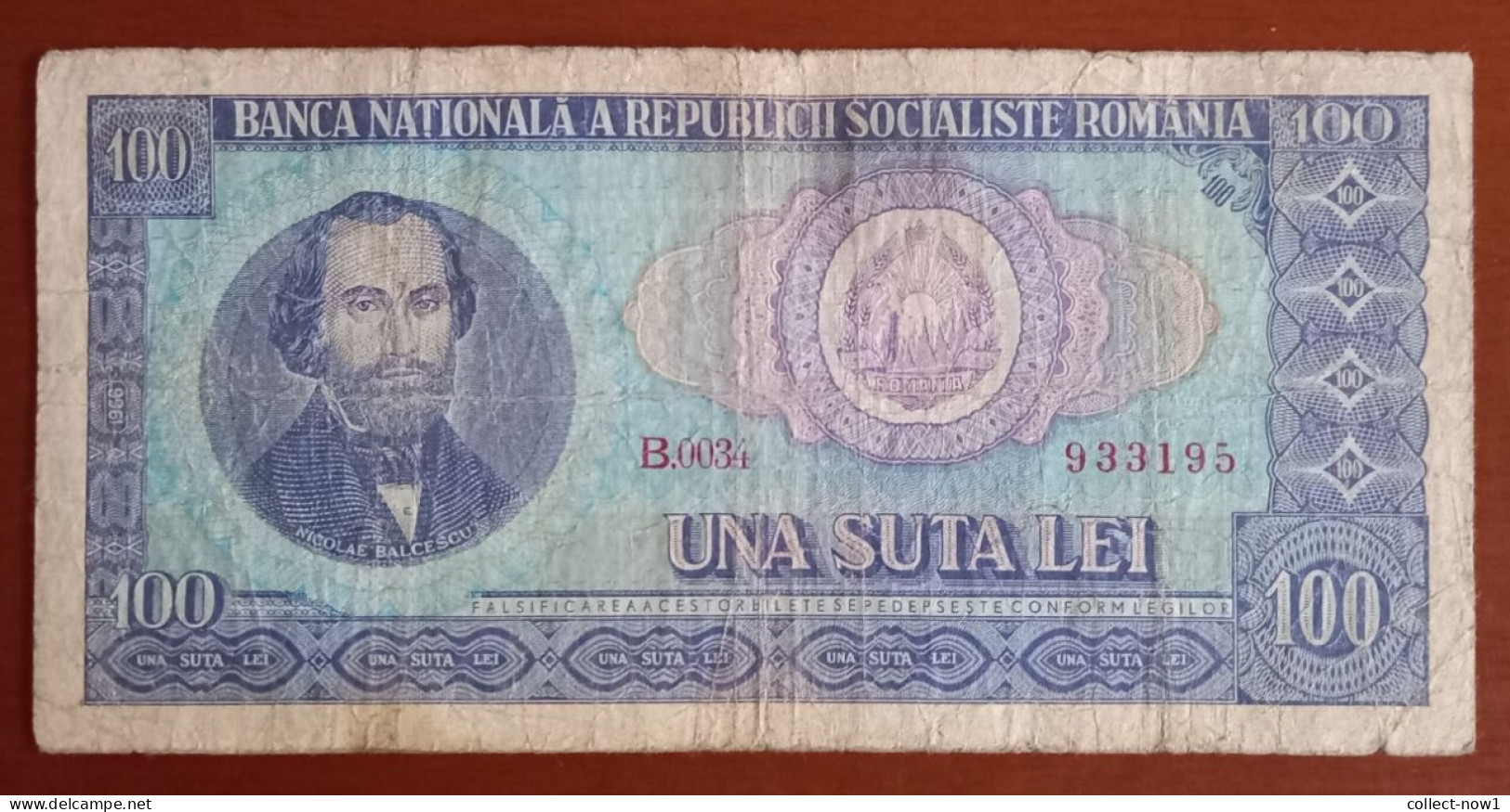 #1  Romania 100 Lei 1966 - Roumanie