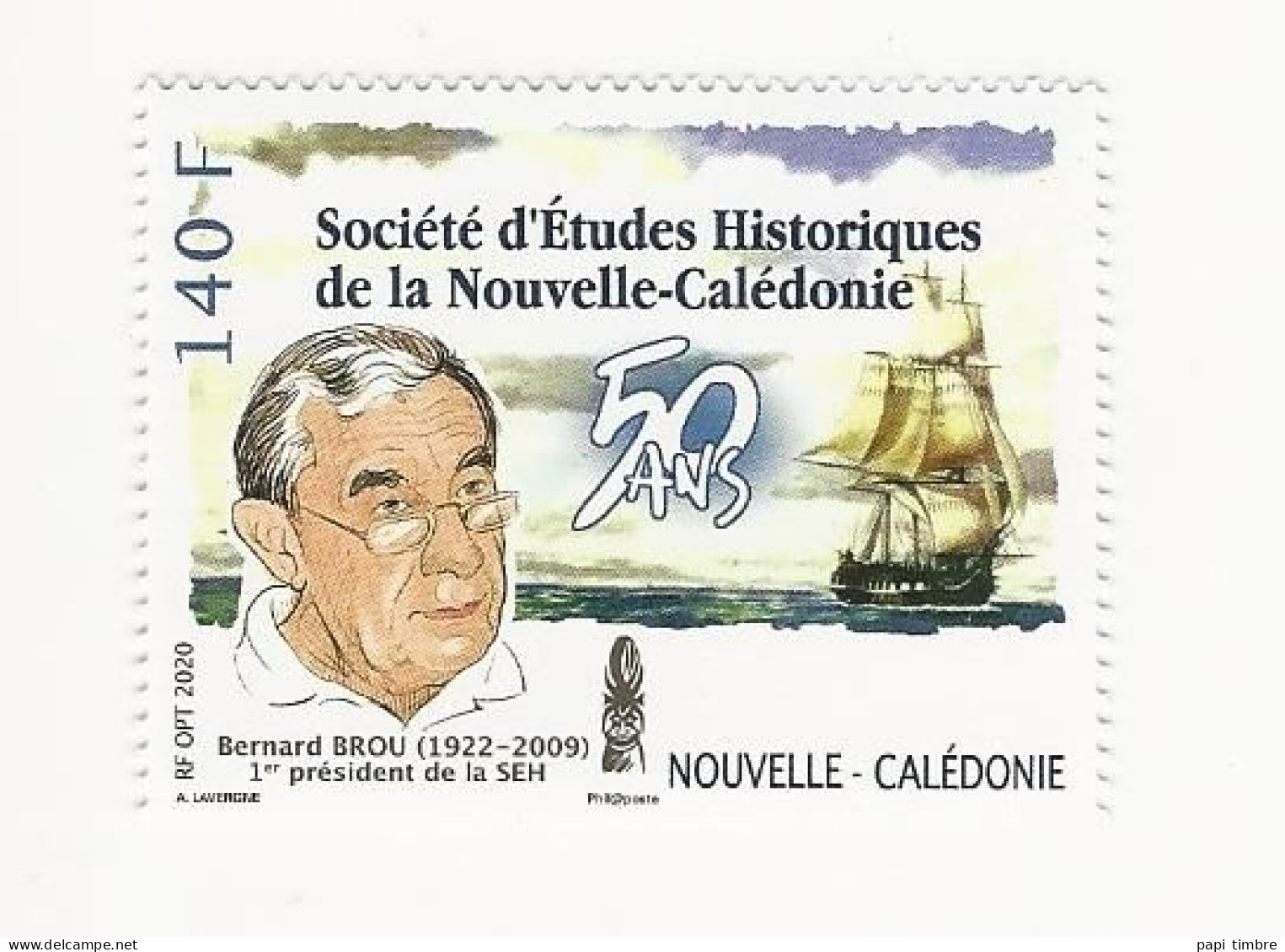 Nouvelle Calédonie - 2020 - Société D'études Historiques De La NC - N° 1391 ** - Ungebraucht