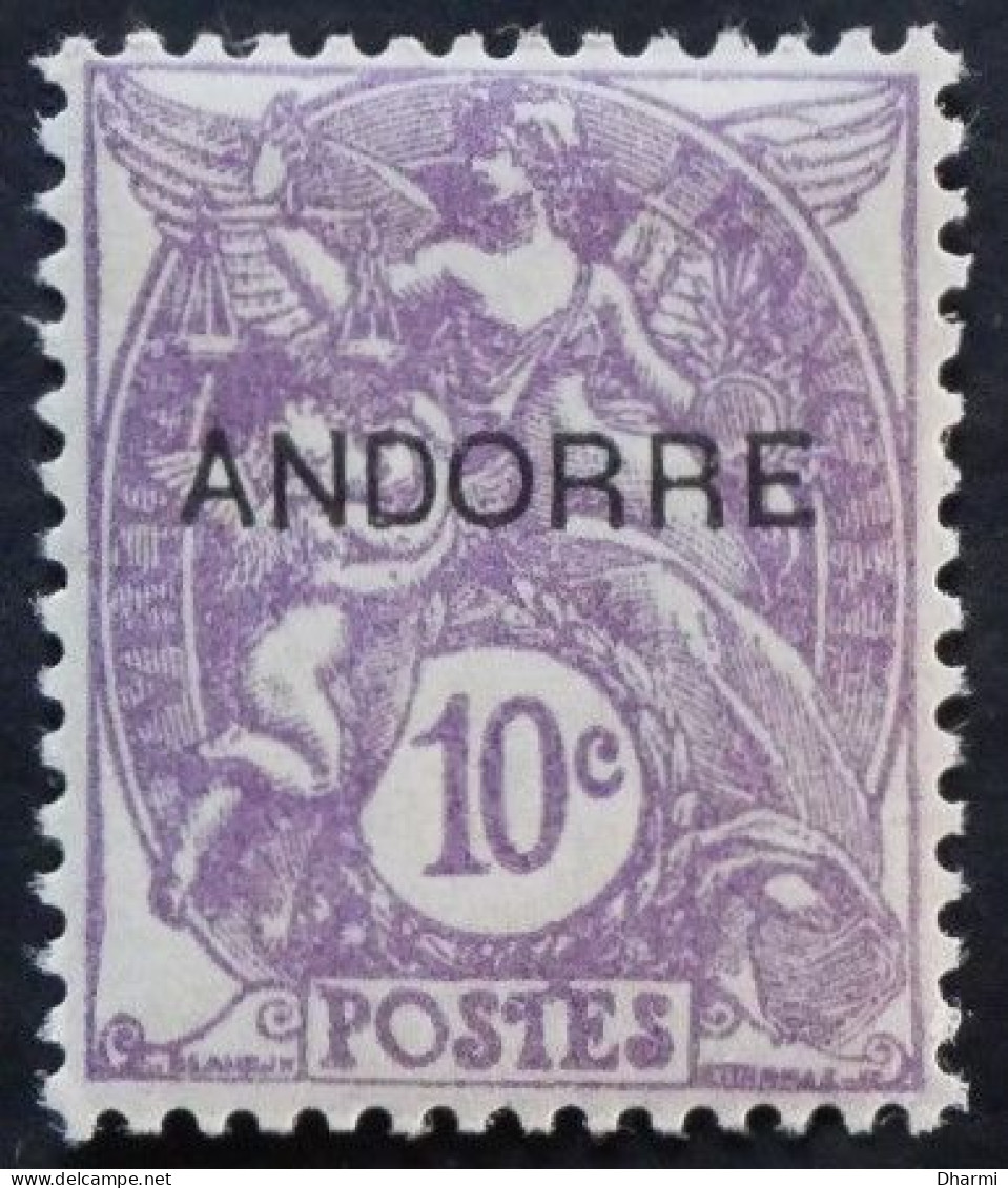 ANDORRE FR 1931 N° 6 NEUF* - 10c Type Blanc - MH - COT. 4 € - Neufs