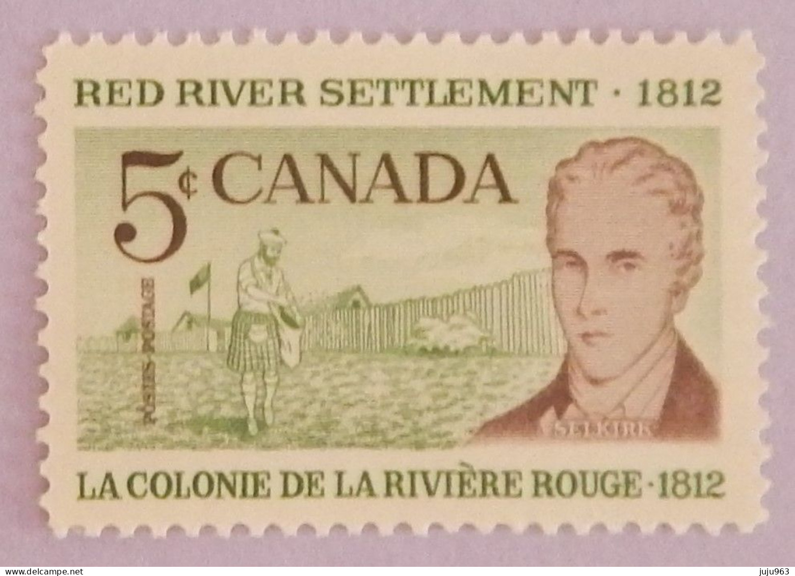 CANADA YT 324 NEUF**MNH " COLONIE DE LA RIVIERE ROUGE" ANNÉE 1962 - Unused Stamps