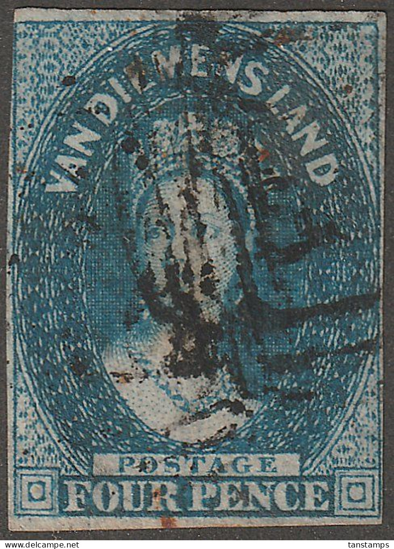 AUSTRALIAN STATES TASMANIA 4d CHALON LONDON PRINT - Usados