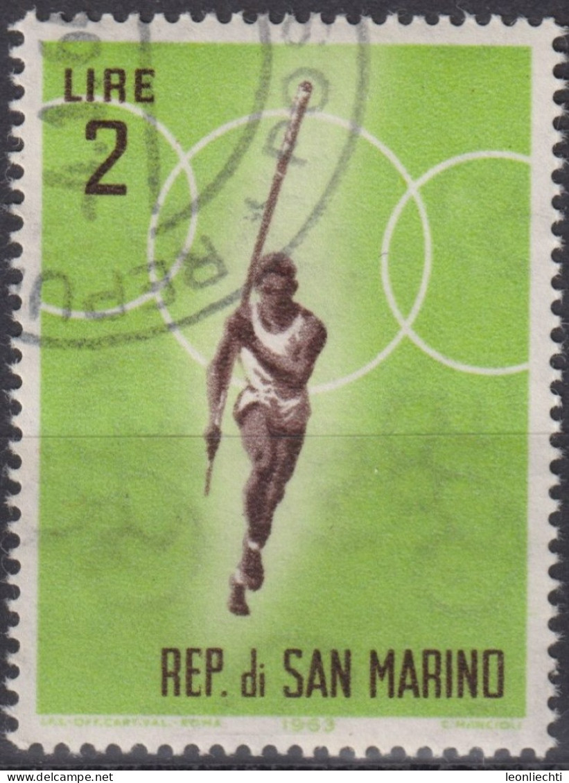 1963 San Marino ° Mi:SM 783, Sn:SM 573, Yt:SM 606, Pole Vault, Summer Olympic Games 1964 - Tokyo (I) - Gebruikt