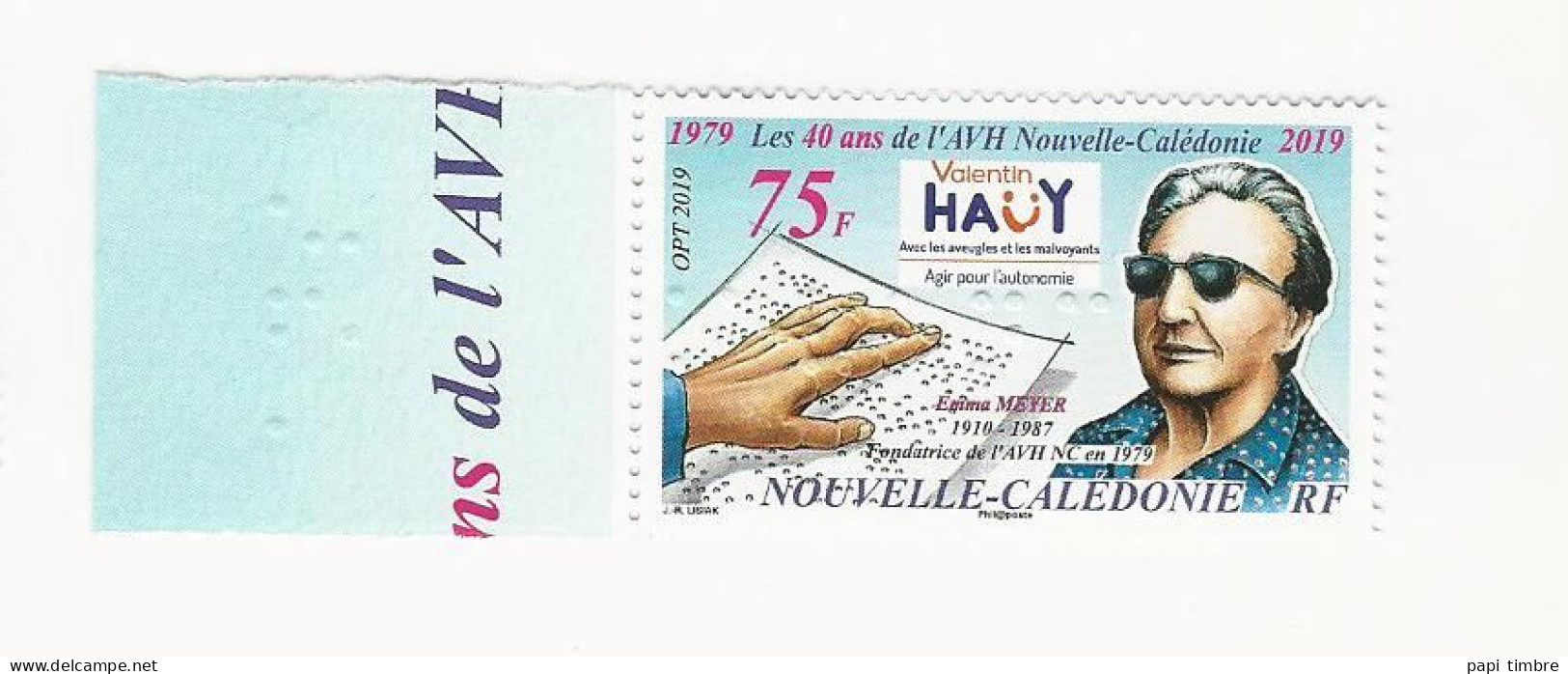 Nouvelle Calédonie - 2019 - Association Valentin Hauy - N° 1378 ** - Neufs