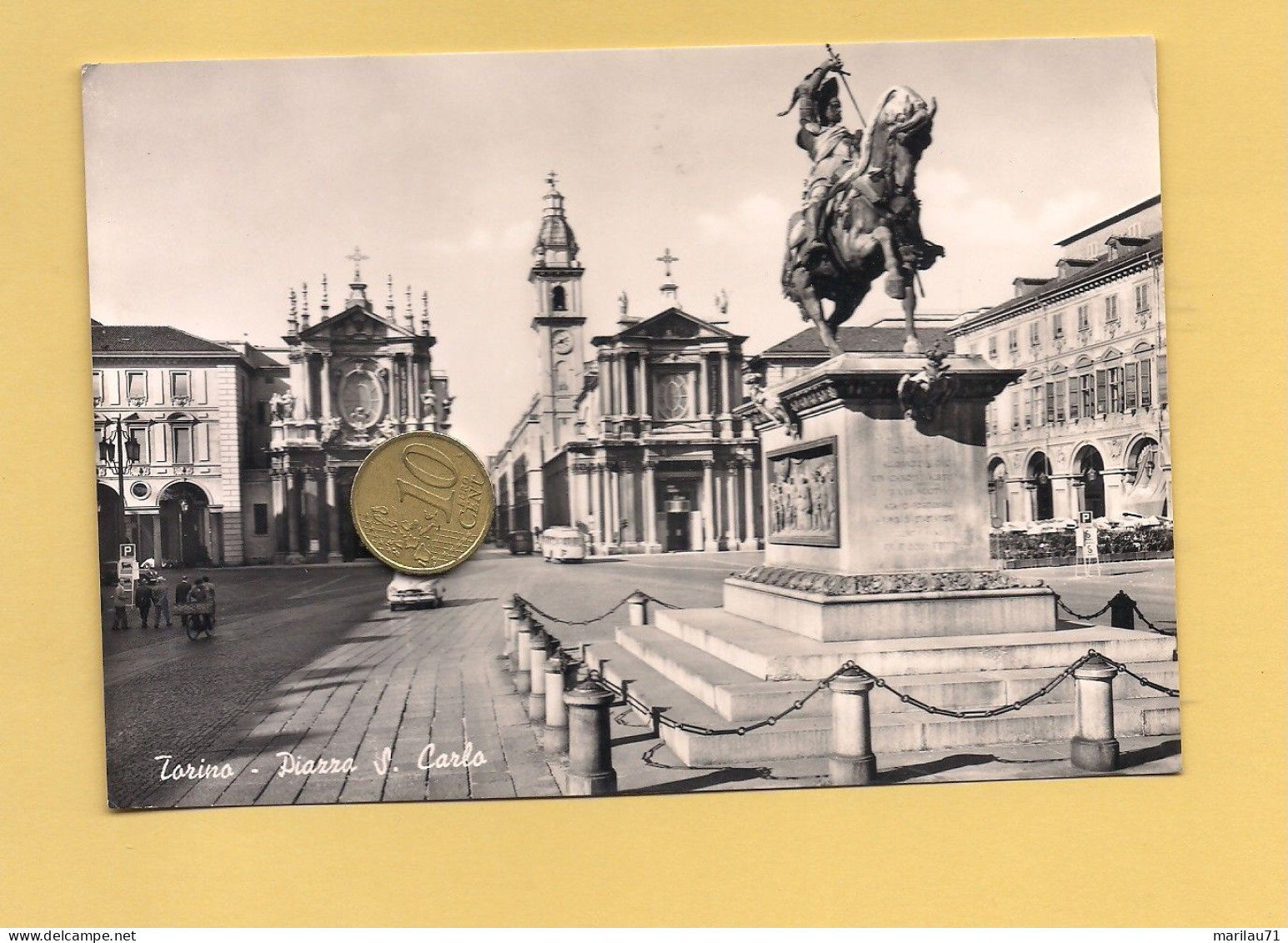 MM3710 Piemonte TORINO PIAZZA SAN CARLO 1967 Viaggiata - Places & Squares