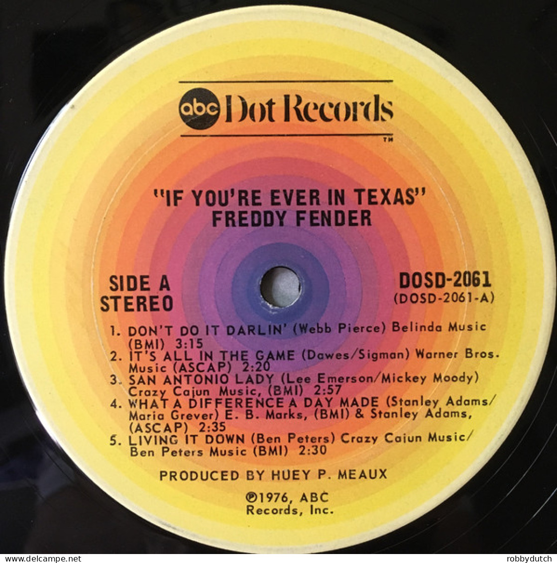 * LP *  FREDDY FENDER - IF YOU'RE EVER IN TEXAS  (USA 1976 - Country & Folk