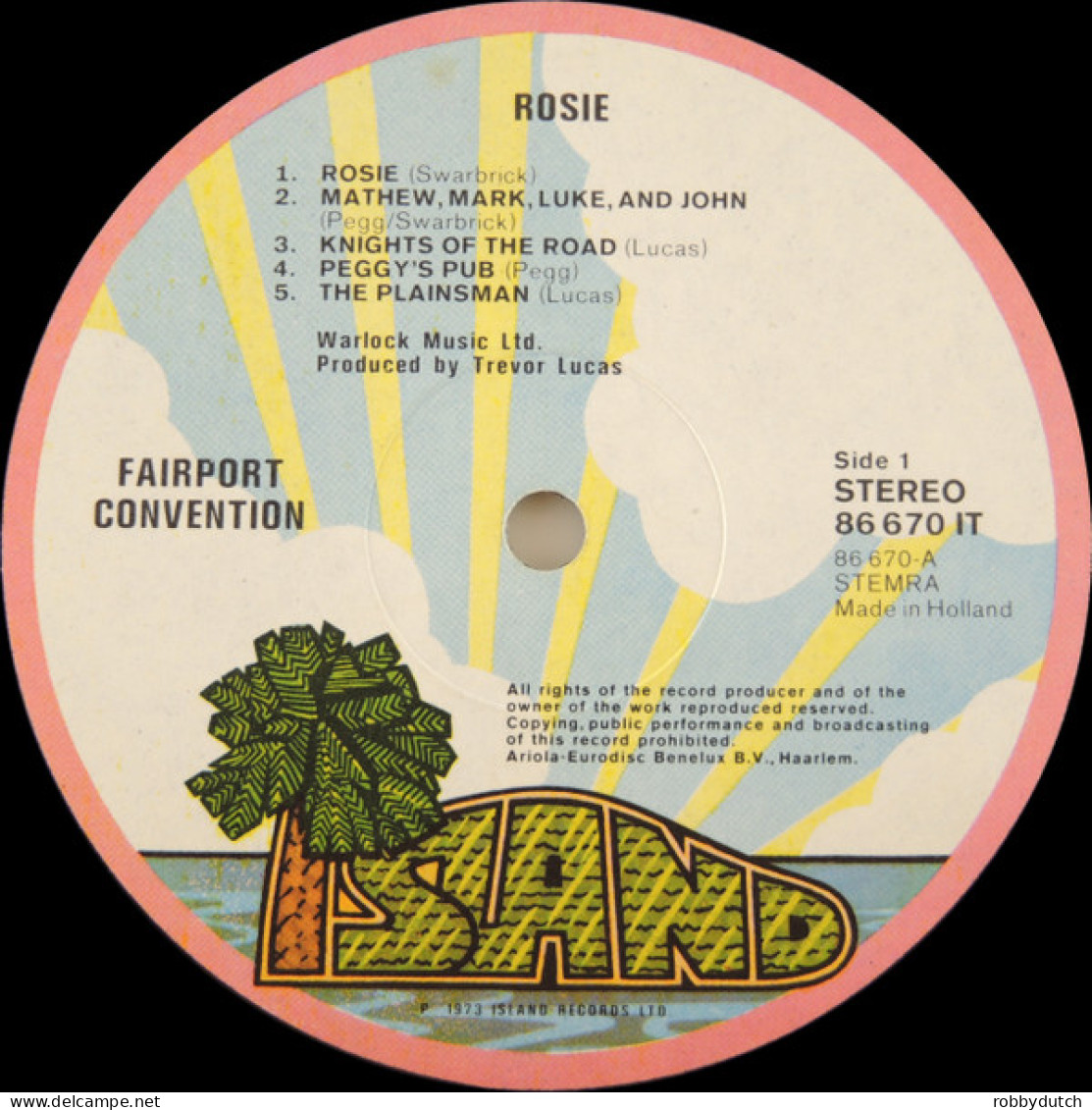 * LP *  FAIRPORT CONVENTION  - ROSIE (Holland 1973 EX-) - Country & Folk