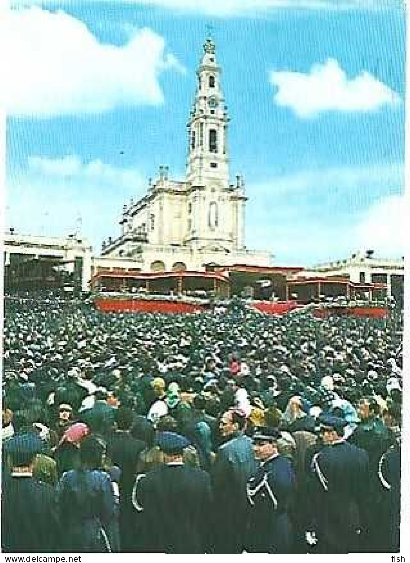 Portugal &  Marcofilia, Fatima, May 13, 1967, 50 Years Of The Apparitions, Solemn Mass, Lisbon 1976 (600) - Heilige Stätte