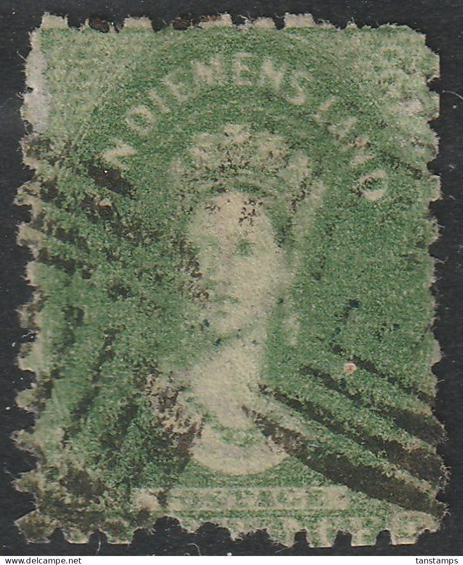 AUSTRALIAN STATES TASMANIA 2d CHALON PERF 10. - Used Stamps