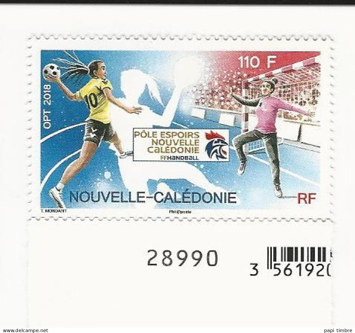 Nouvelle Calédonie - 2018 - Pôle Espoir Handball Féminin - N° 1349 ** - Unused Stamps