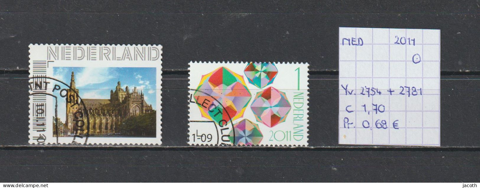 Nederland 2011 - YT 2754 + 2781 (gest./obl./used) - Gebruikt