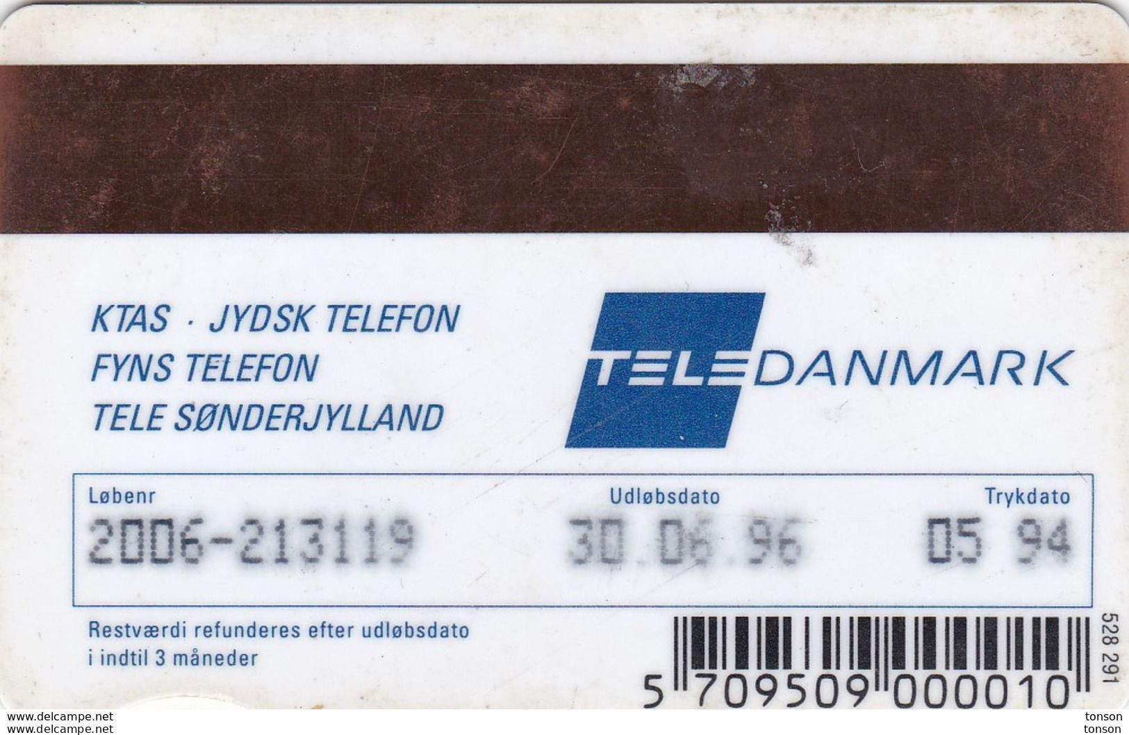Denmark, JD 011D, Parrot With Text, 2 Scans.    Serial Number: 2006 000001-750000  Wear - Danemark