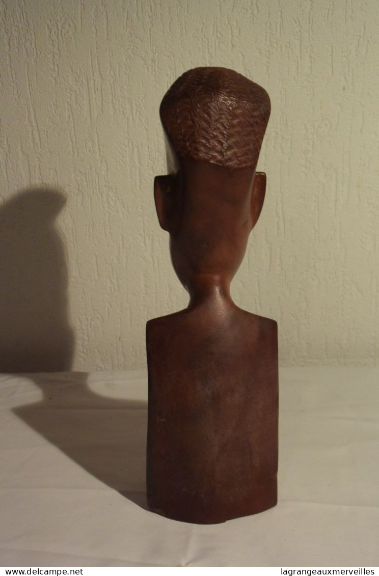 C50 Ancienne Statue Buste Tribal Africaine Zoulou Old Africans Statue - Arte Africana