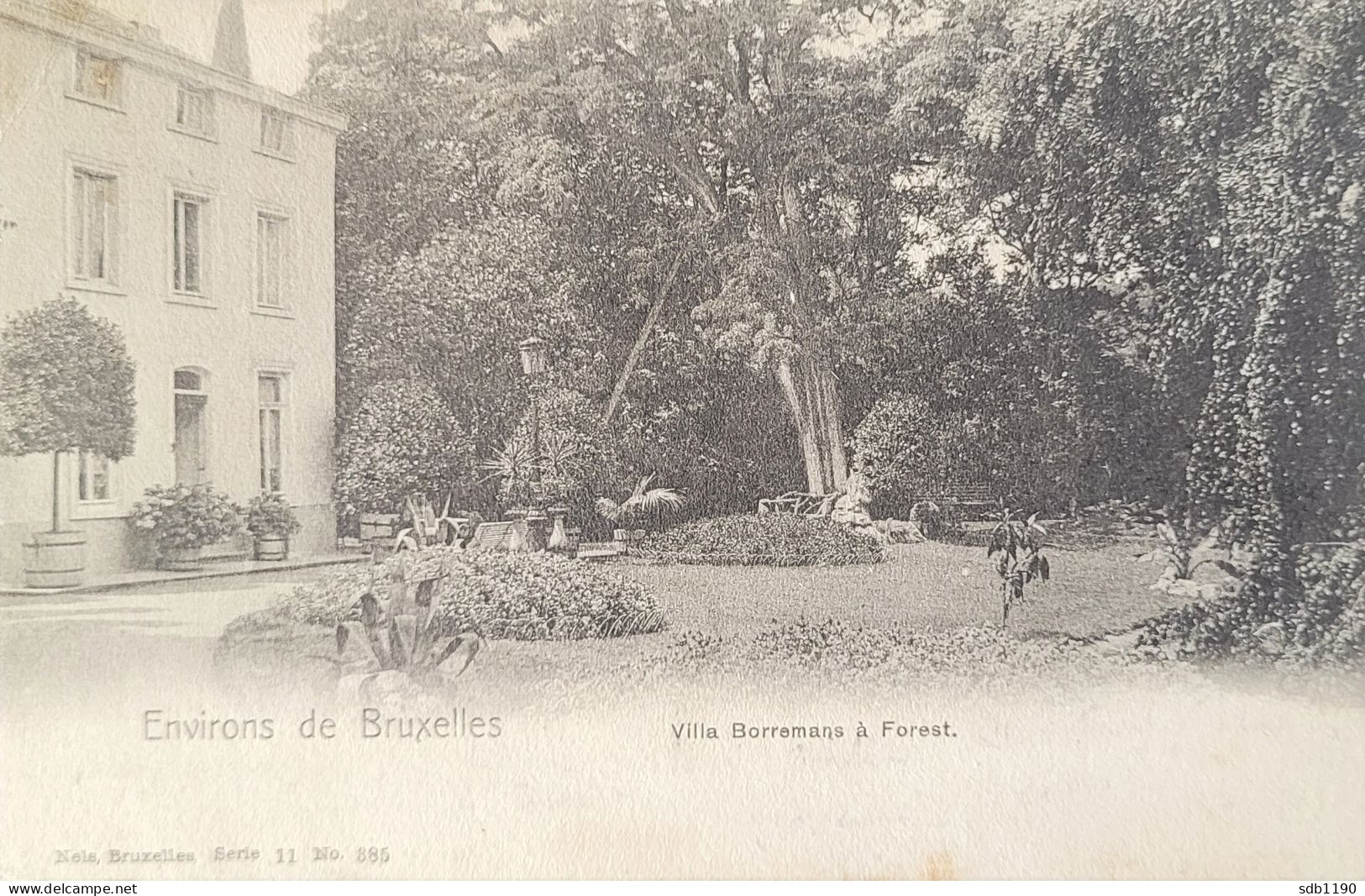 Environs De Bruxelles - Villa Borremans à Forest (Nels, Bruxelles, Série 11 No. 385), Circulée 1908 - Vorst - Forest