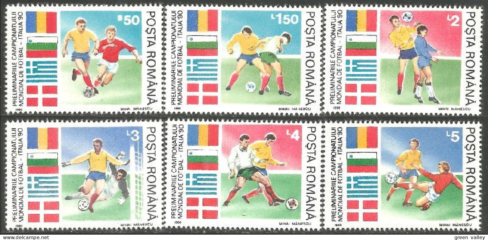 FB-32b Roumanie Italia 1990 Football Soccer MNH ** Neuf SC - 1990 – Italien