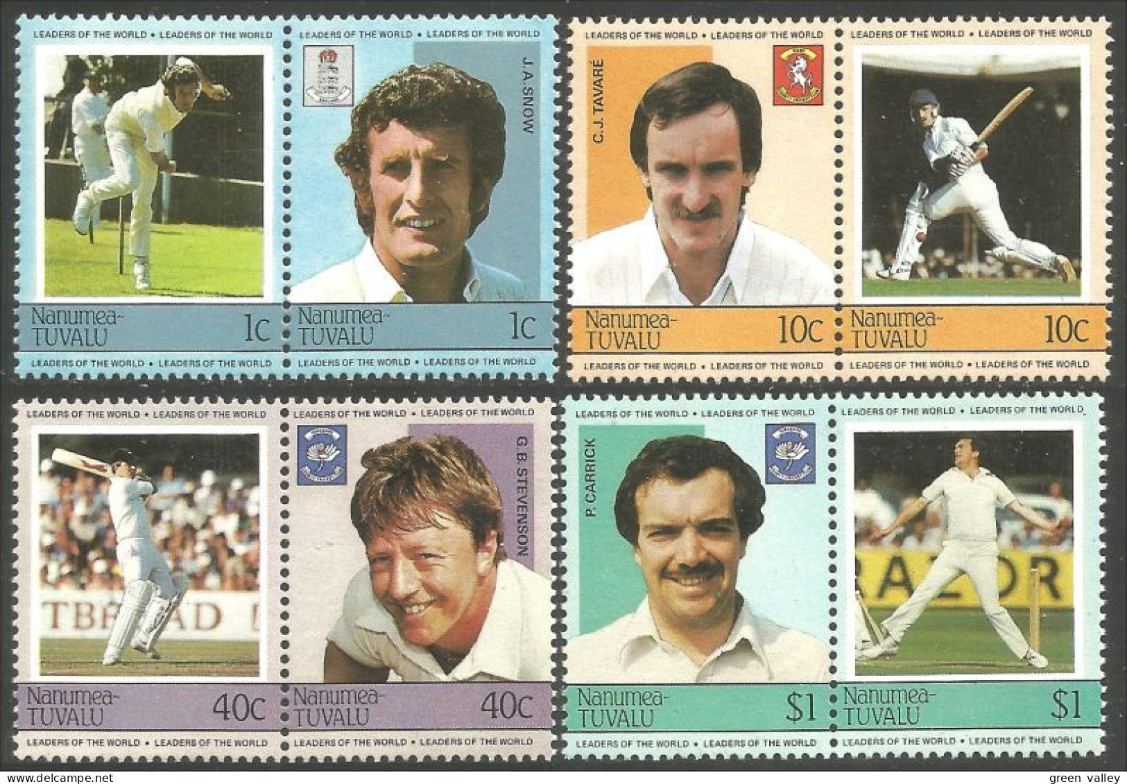 SPET-2 Nanumea Tuvalu Cricket Snow Tavare Stevenson Carrick MNH ** Neuf SC - Cricket