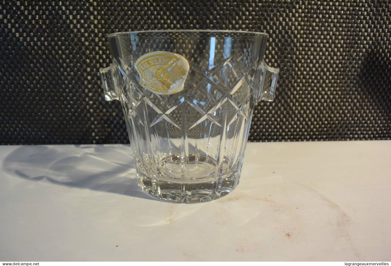 C50 Rare Et Magnifique Seau à Glace En Cristal Val Saint Lambert - Verre & Cristal