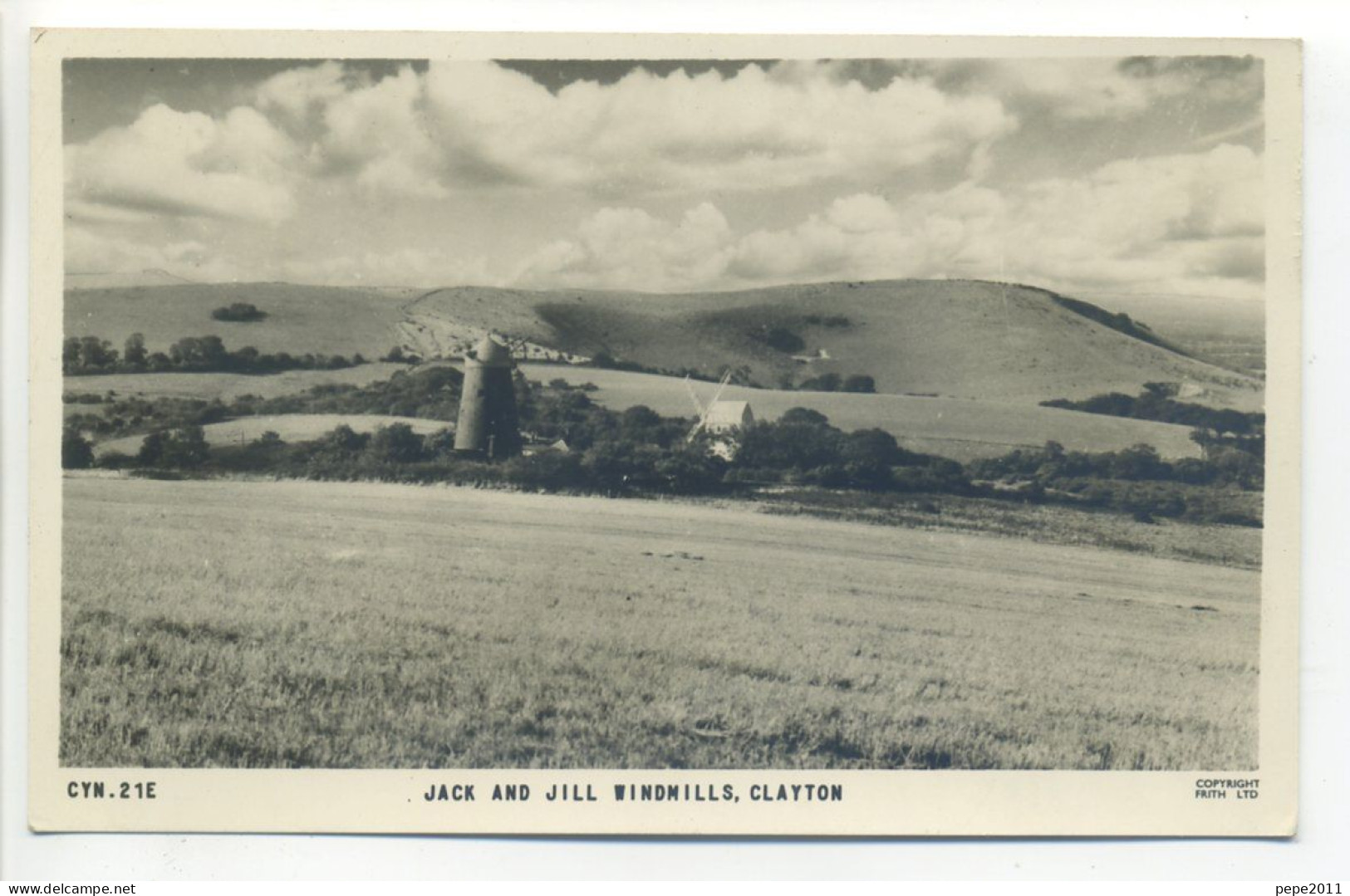 Post Card (Angleterre - Yorkshire - Bradford) - Jack And Jill Windmills CLAYTON - Bradford