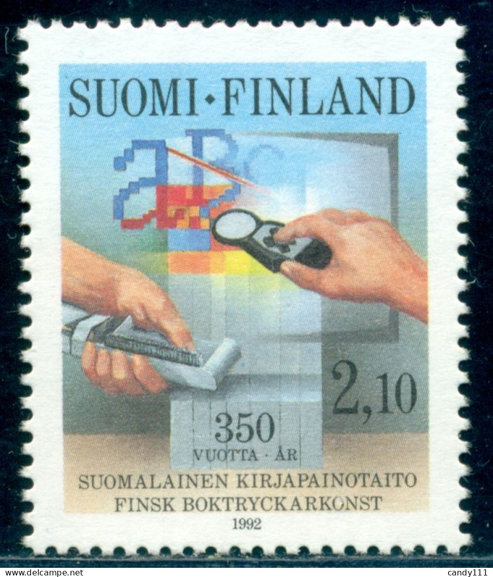 1992 Book Printing,350th Anniv,computer Print,lead Type,Finland, Mi. 1194, MNH - Computers