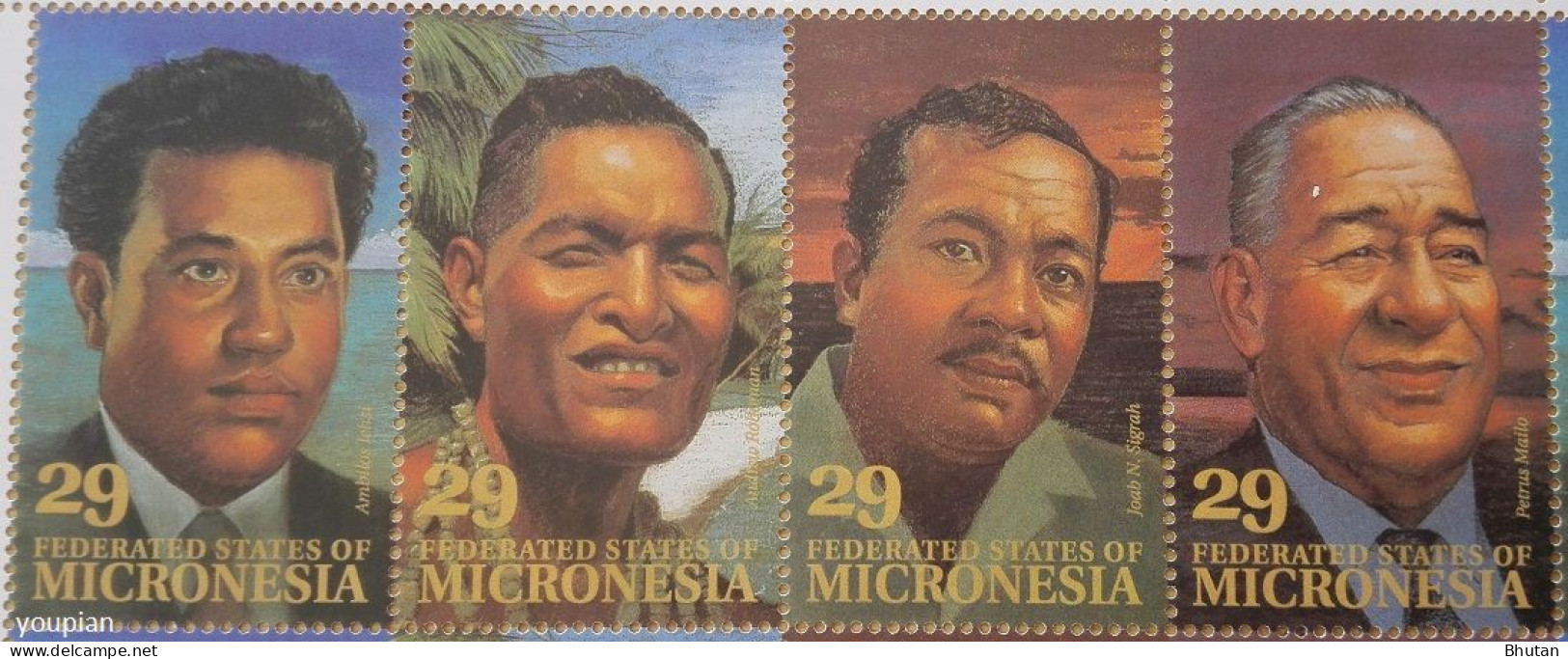 Micronesia 1993, Personalities, MNH Stamps Set - Micronesia