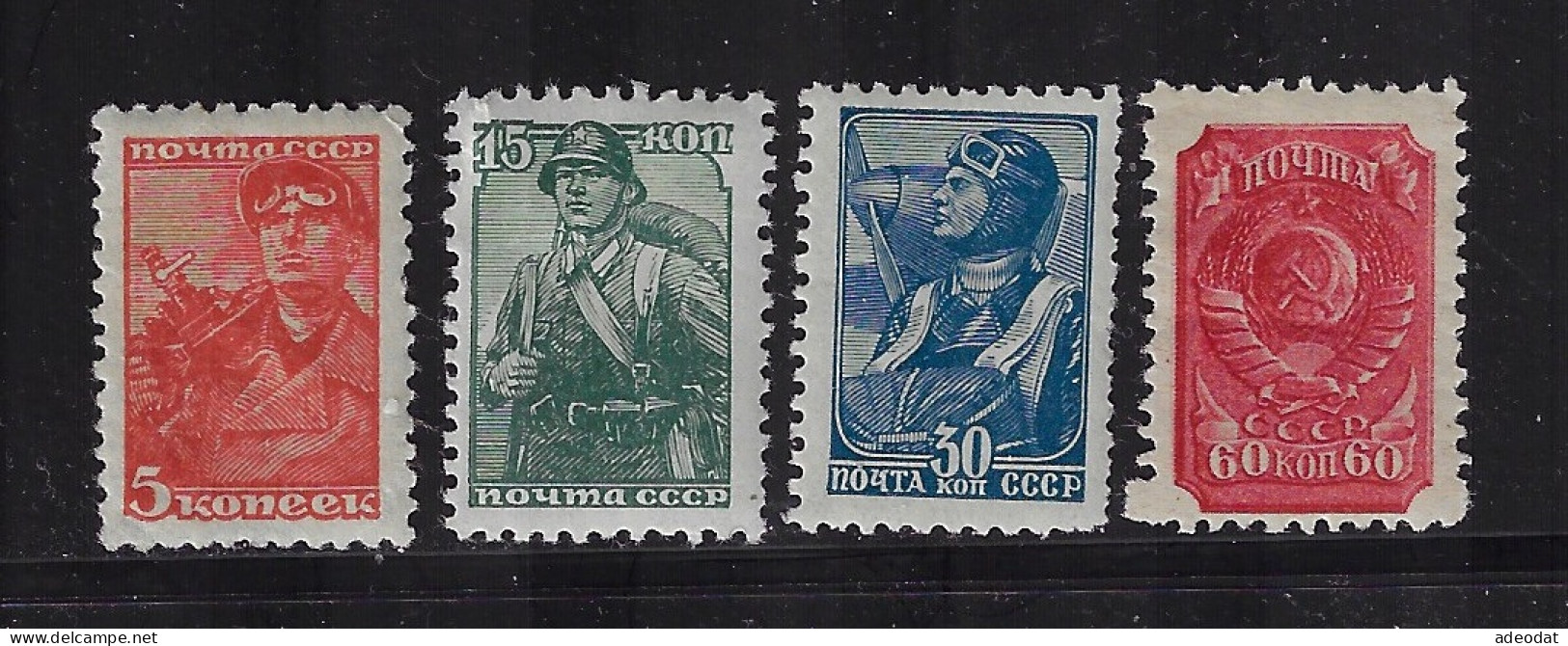 RUSSIA 1939-1943 SCOTT #734,736,738 MH - Nuovi