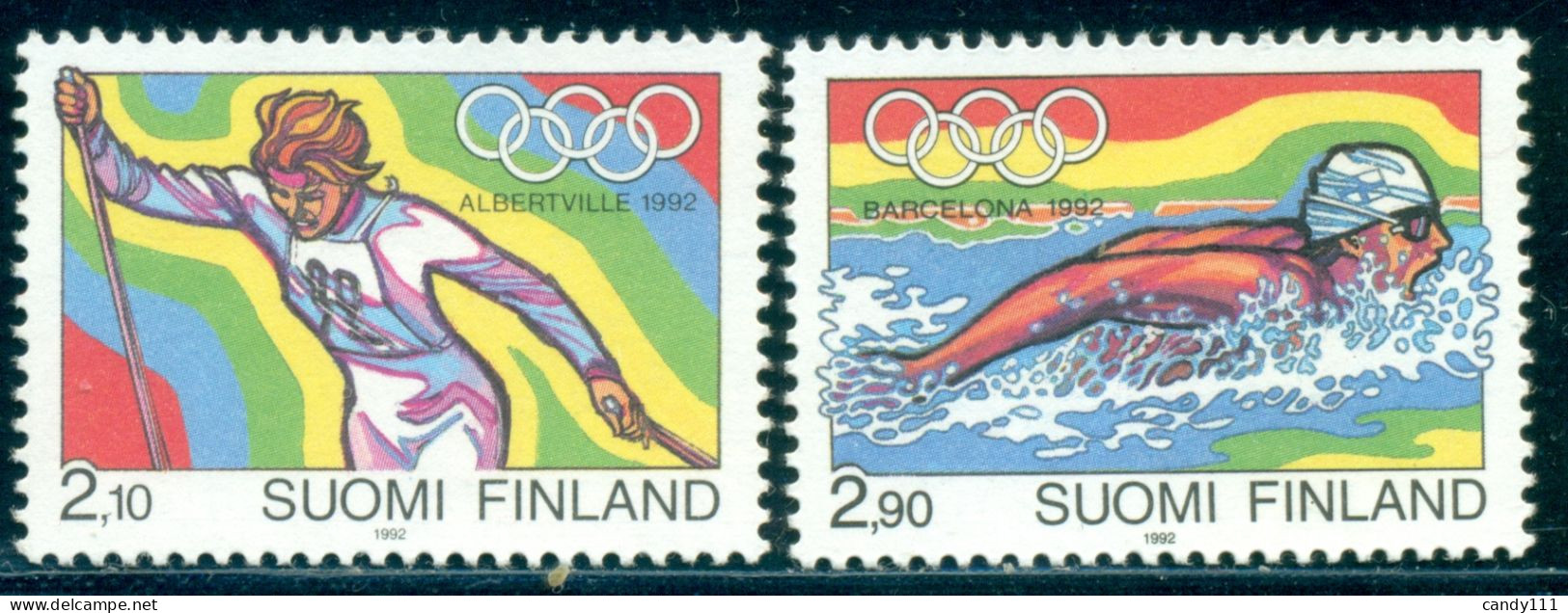1992 Albertville Olympics,skiing,swimming,sports,Finland,Mi.1161,MNH - Winter 1992: Albertville
