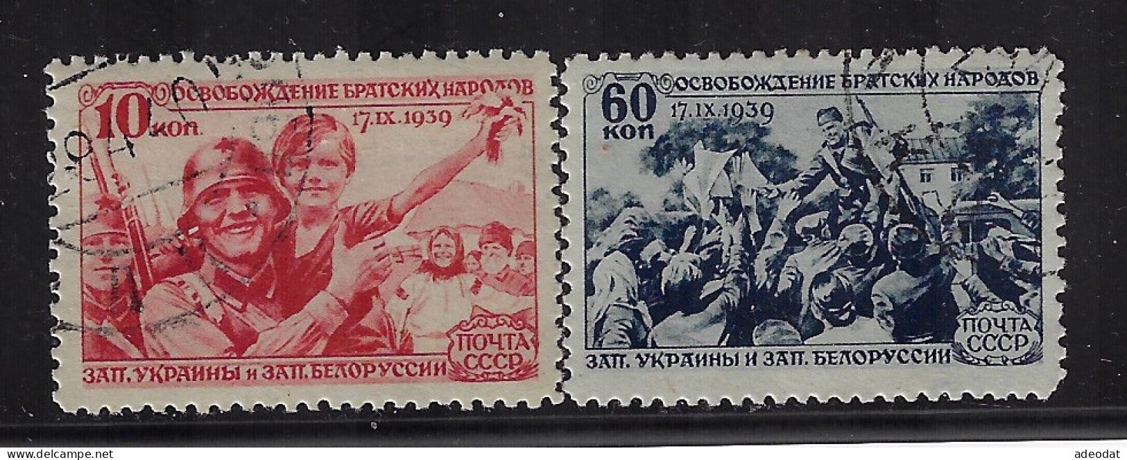 RUSSIA 1940 SCOTT #767,770 Used - Oblitérés