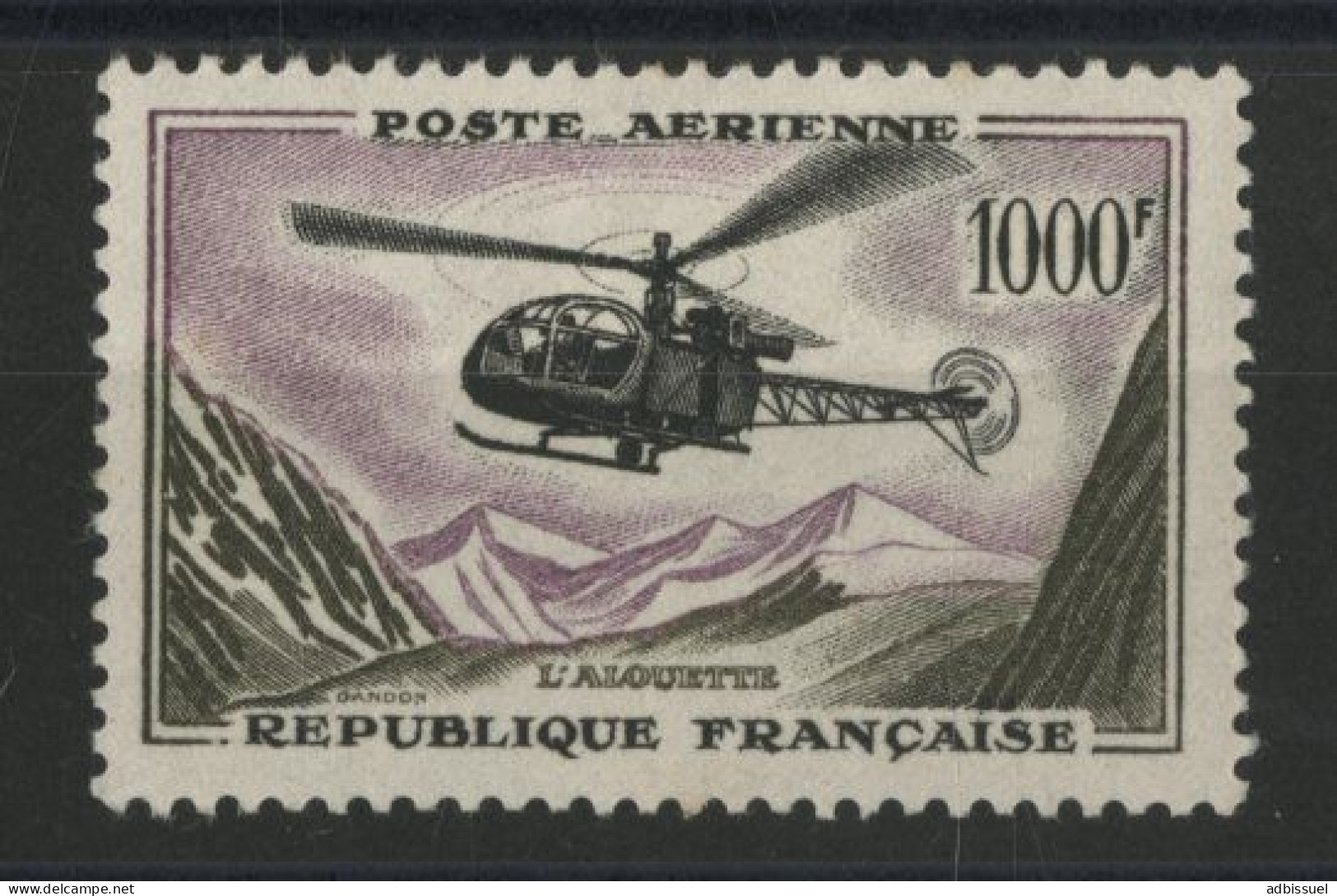 POSTE AERIENNE N° 37 Cote 46 € Neuf * (MH) "Alouette" TB - 1927-1959 Postfris