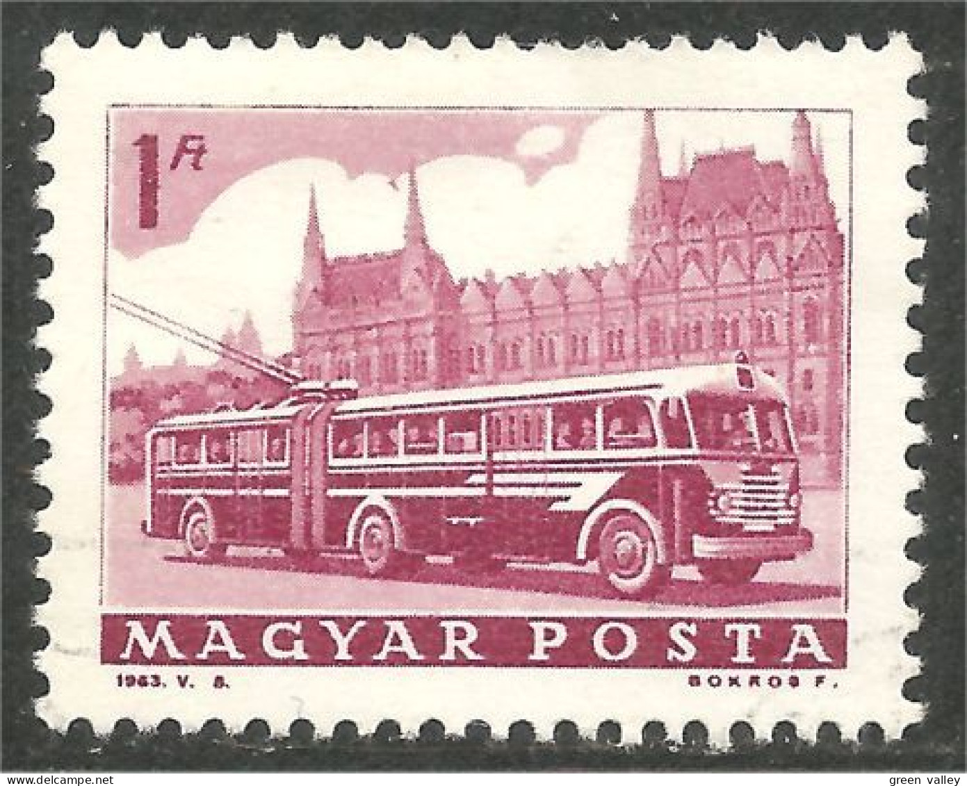 AU-14b Hongrie Trolley Autobus Bus Automobiles Cars Voitures - Busses