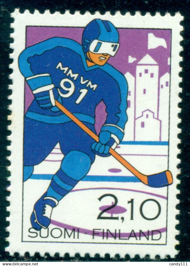 1991 Ice Hockey World Championship,Turku Castle,sports,Finland,Mi.1130,MNH - Hockey (Ijs)