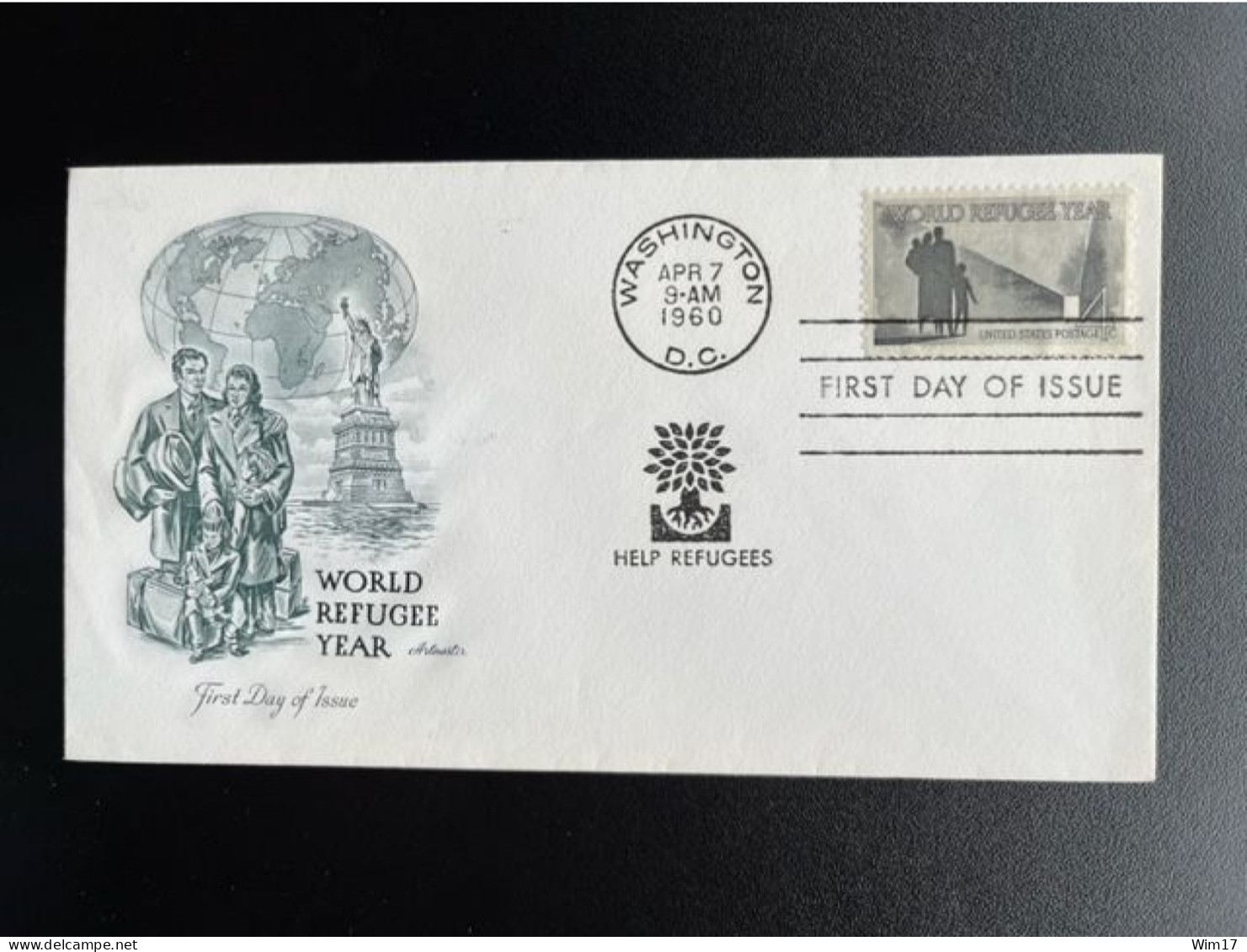 UNITED STATES USA 1960 FDC INT. REFUGEE YEAR 07-04-1960 VERENIGDE STATEN AMERICA - 1951-1960