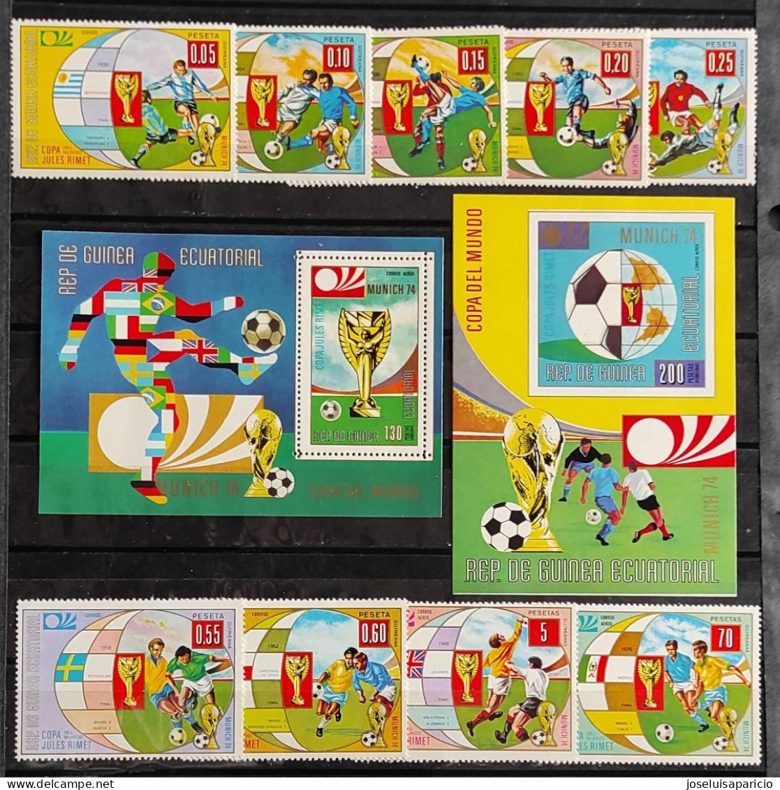 COPA DEL MUNDO DE FUTBOL MUNICH 74 - SERIE DE 9 VALORES PERFORADA 13 1/2 MICHEL275/83 MNH - 1974 – Germania Ovest