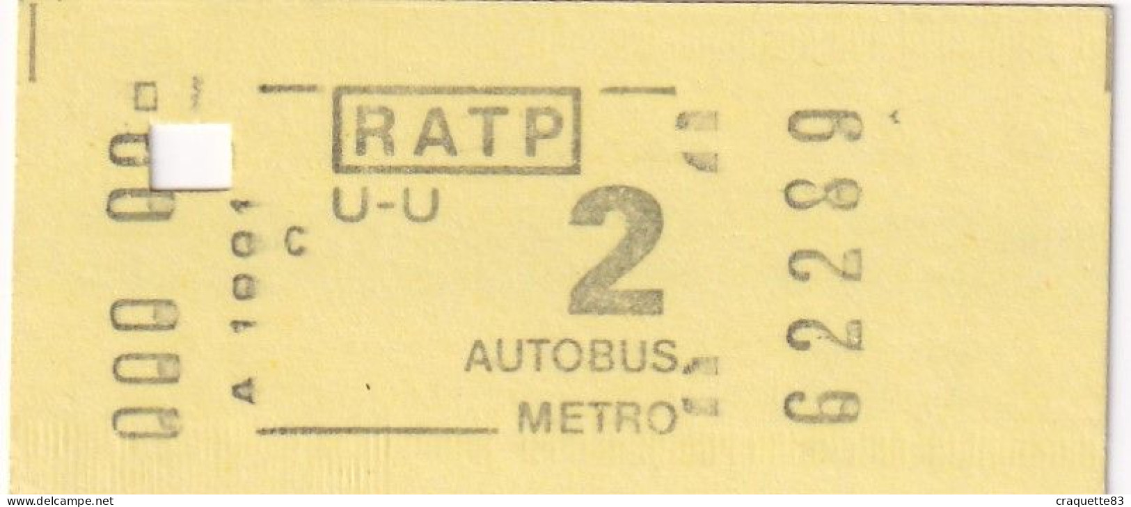 TICKETS R.A.T.P.  AUTOBUS METRO  LOT DE 7 TICKETS - Europe