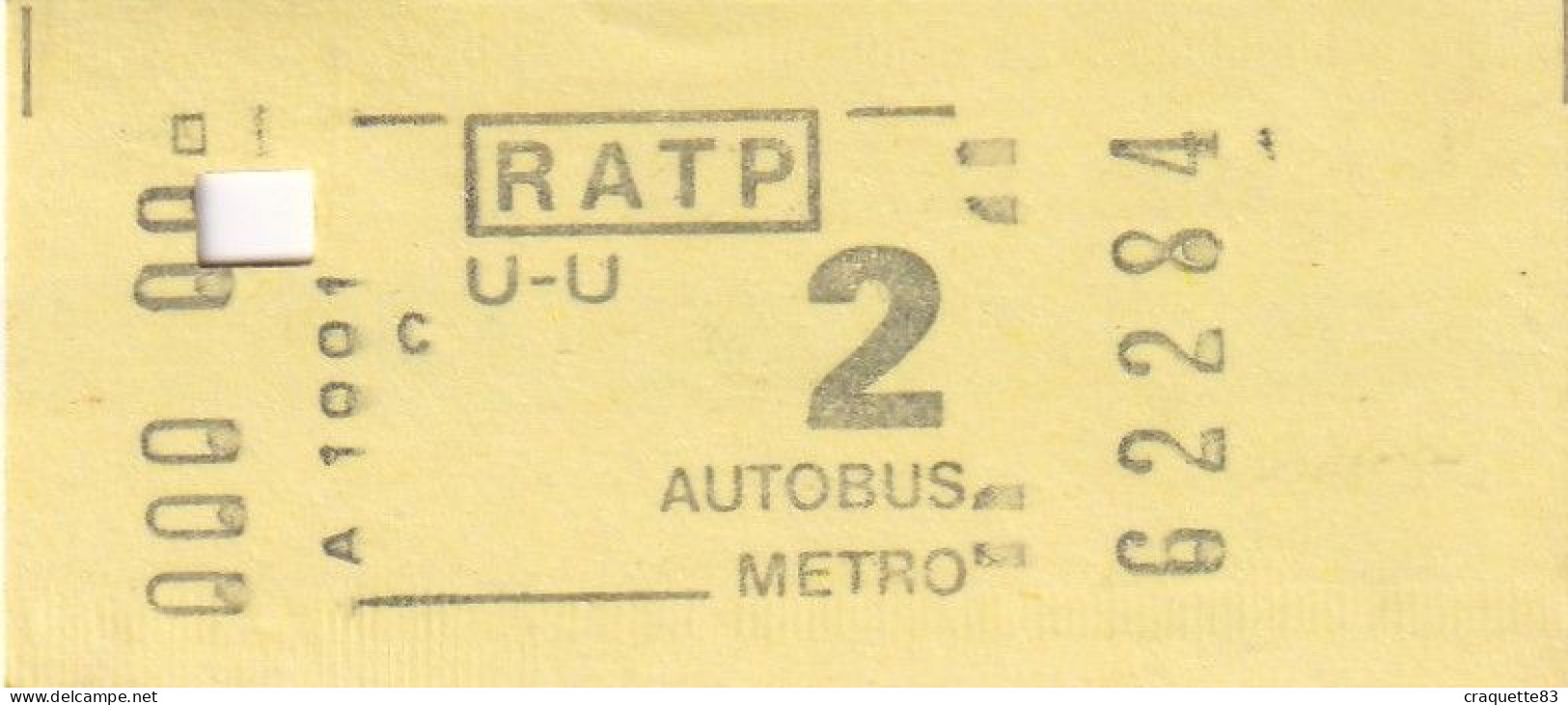 TICKETS R.A.T.P.  AUTOBUS METRO  LOT DE 7 TICKETS - Europa