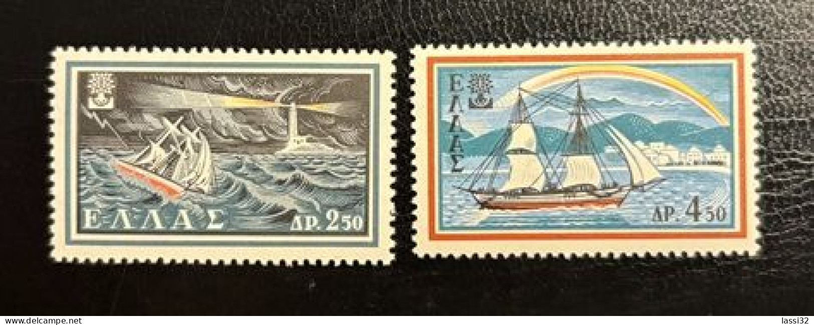 GREECE, 1960, WORLD REFUGEE YEAR SHIPS, MNH - Unused Stamps